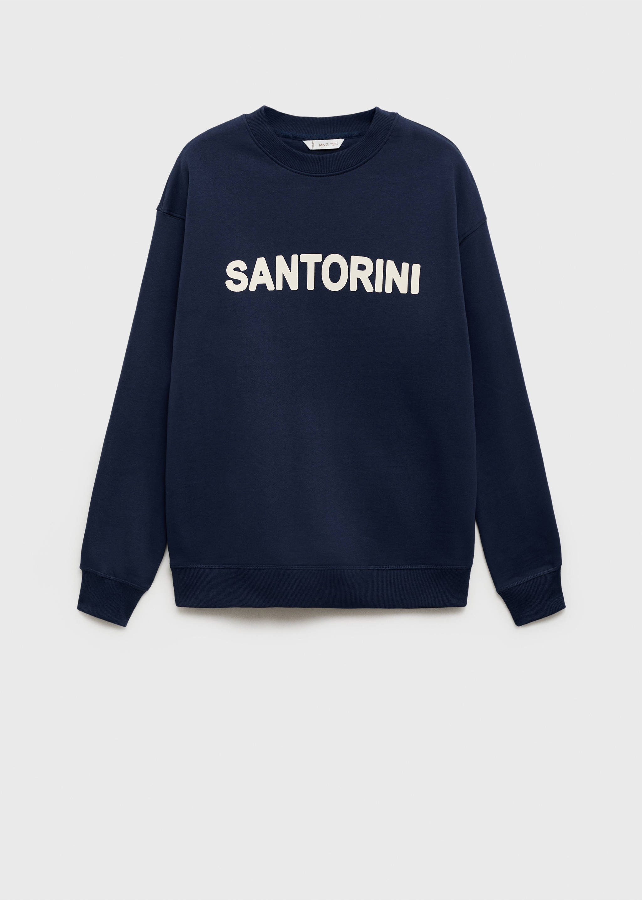 Sudadera algodón mensaje estampado - Artículo sin modelo, Azul marino oscuro. Ref: 87065737-00.