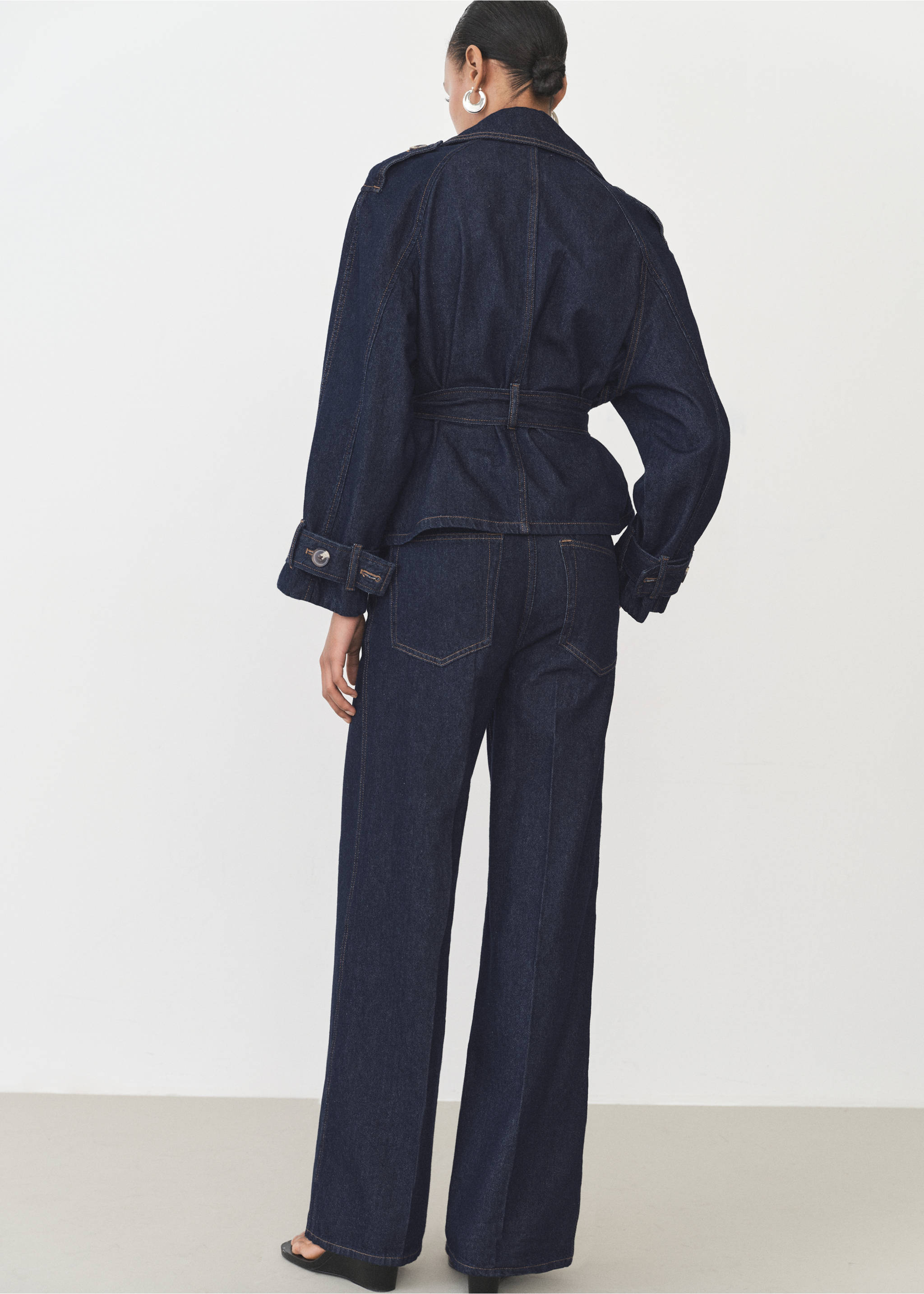 Pantalon denim wideleg - Verso de l’article, Bleu. Ref: 87065742-00.