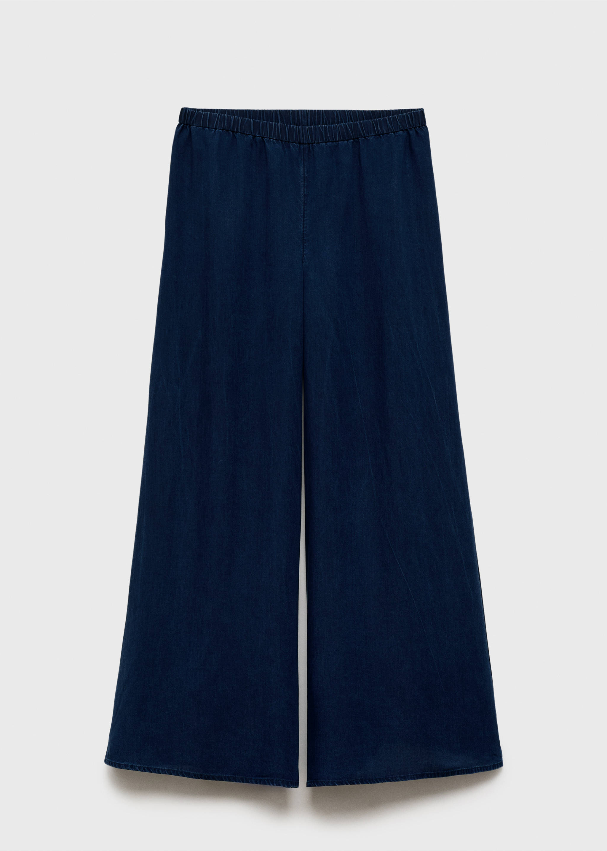 Lyocell maternity lyocell palazzo trousers - Article without model, Dark Blue. Ref: 87065743-00.