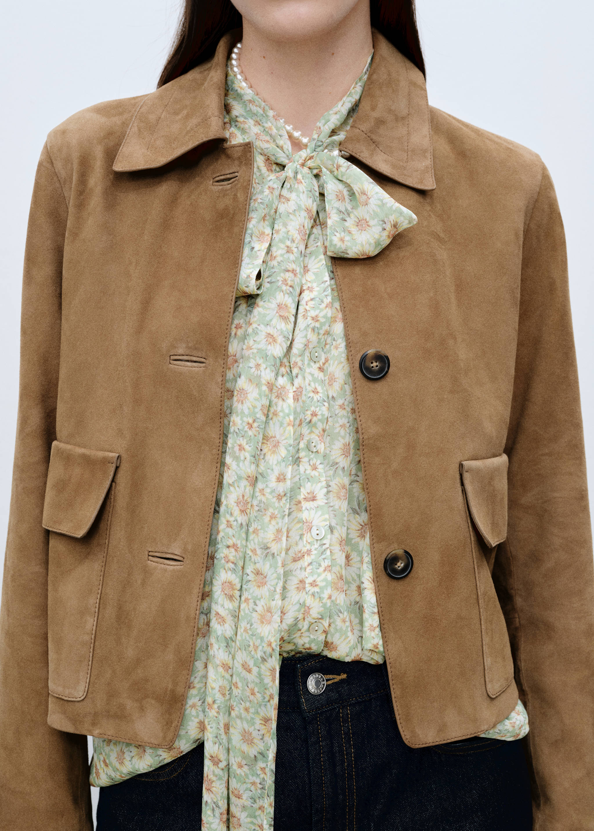 Florale Bluse mit Schleife - Detail des Artikels 6