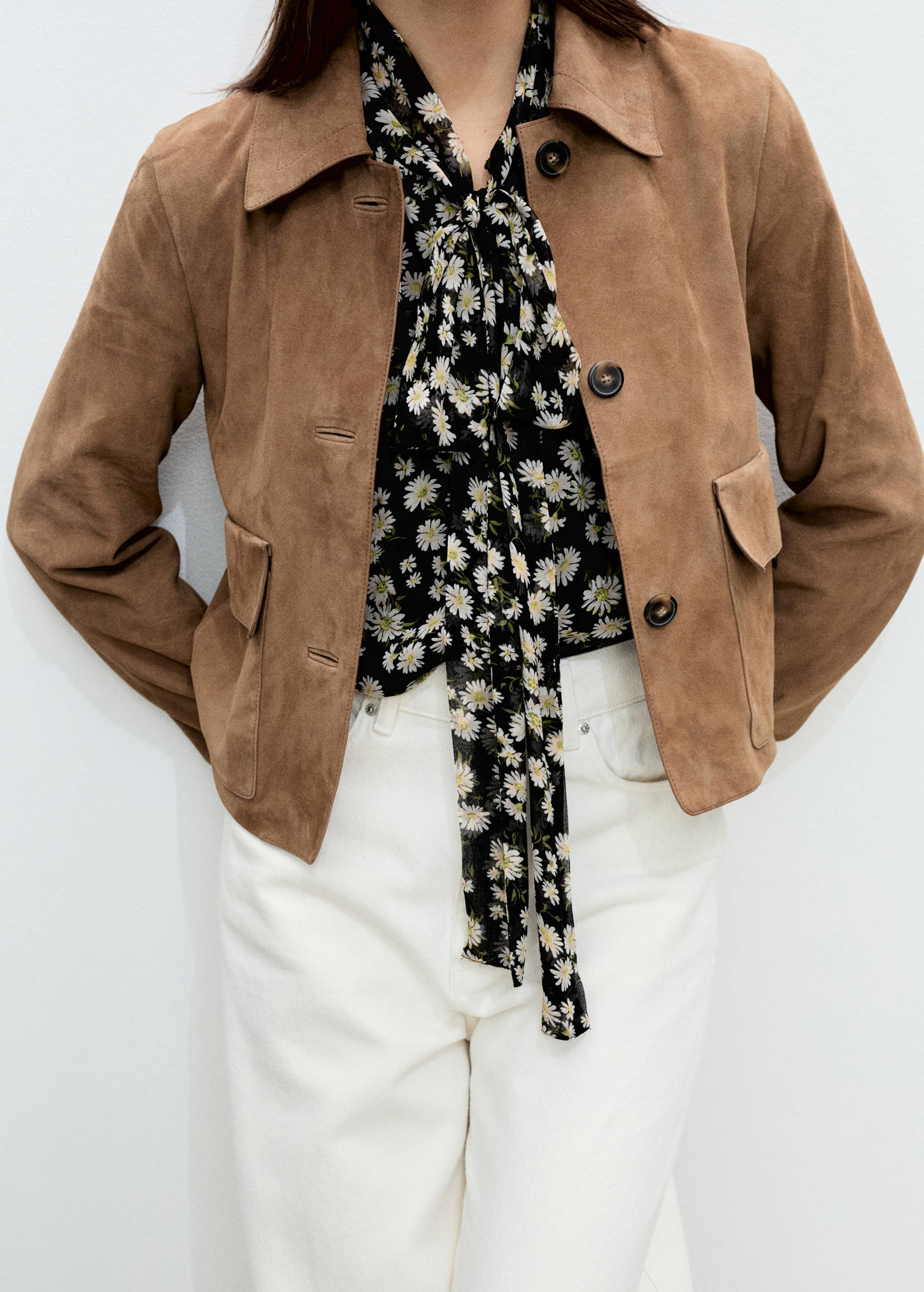 Florale Bluse mit Schleife - Detail des Artikels 6