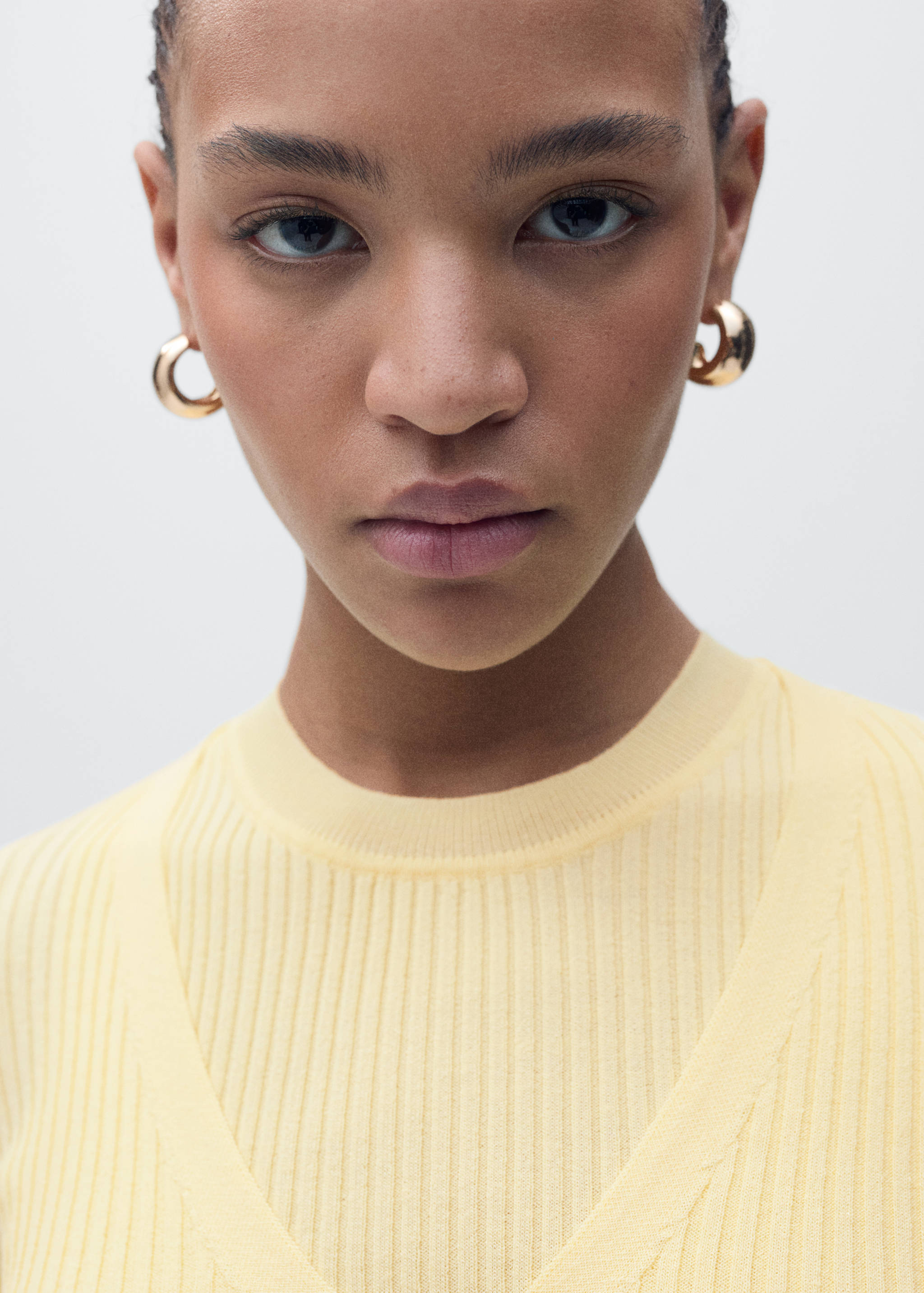 Cardigan maille côtelée col V - Détail de l'article 1