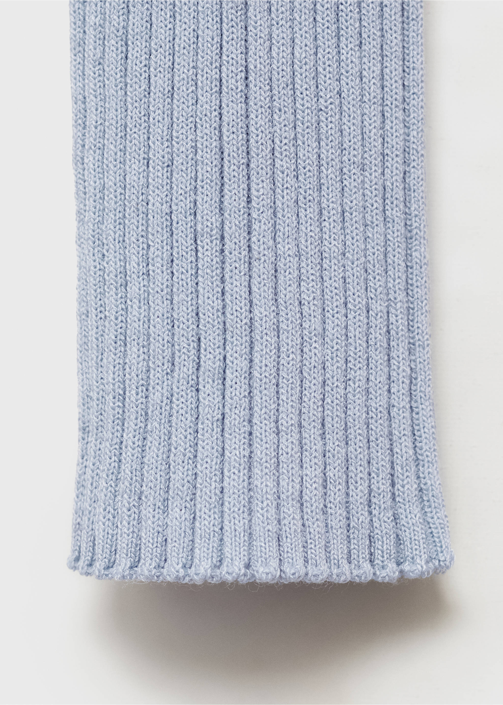 V-neck rib-knit cardigan - Details of the article 0, Sky Blue. Ref: 87065746-00.