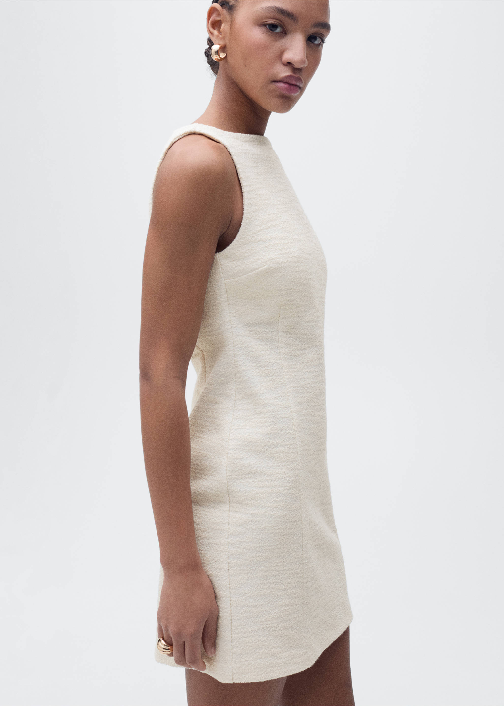 Vestit curt tweed - Pla mig, Cru. Ref: 87065755-00.