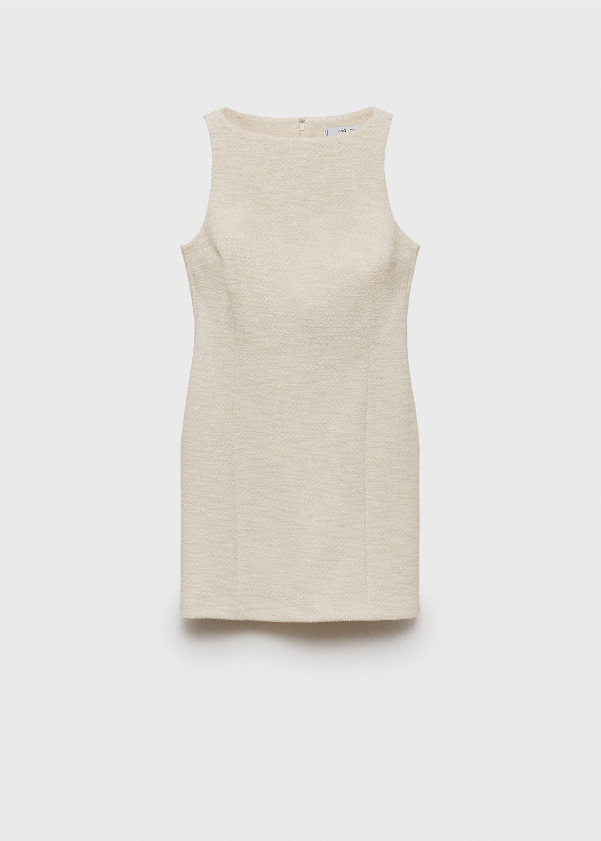 Short tweed dress - Article without model, Ecru. Ref: 87065755-00.