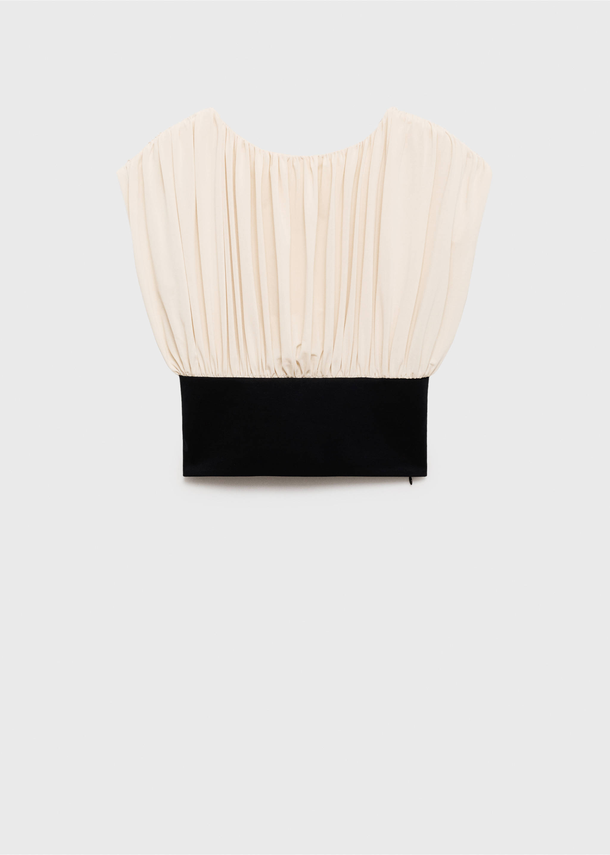 Combined draped top - Article without model, Ecru. Ref: 87065758-00.