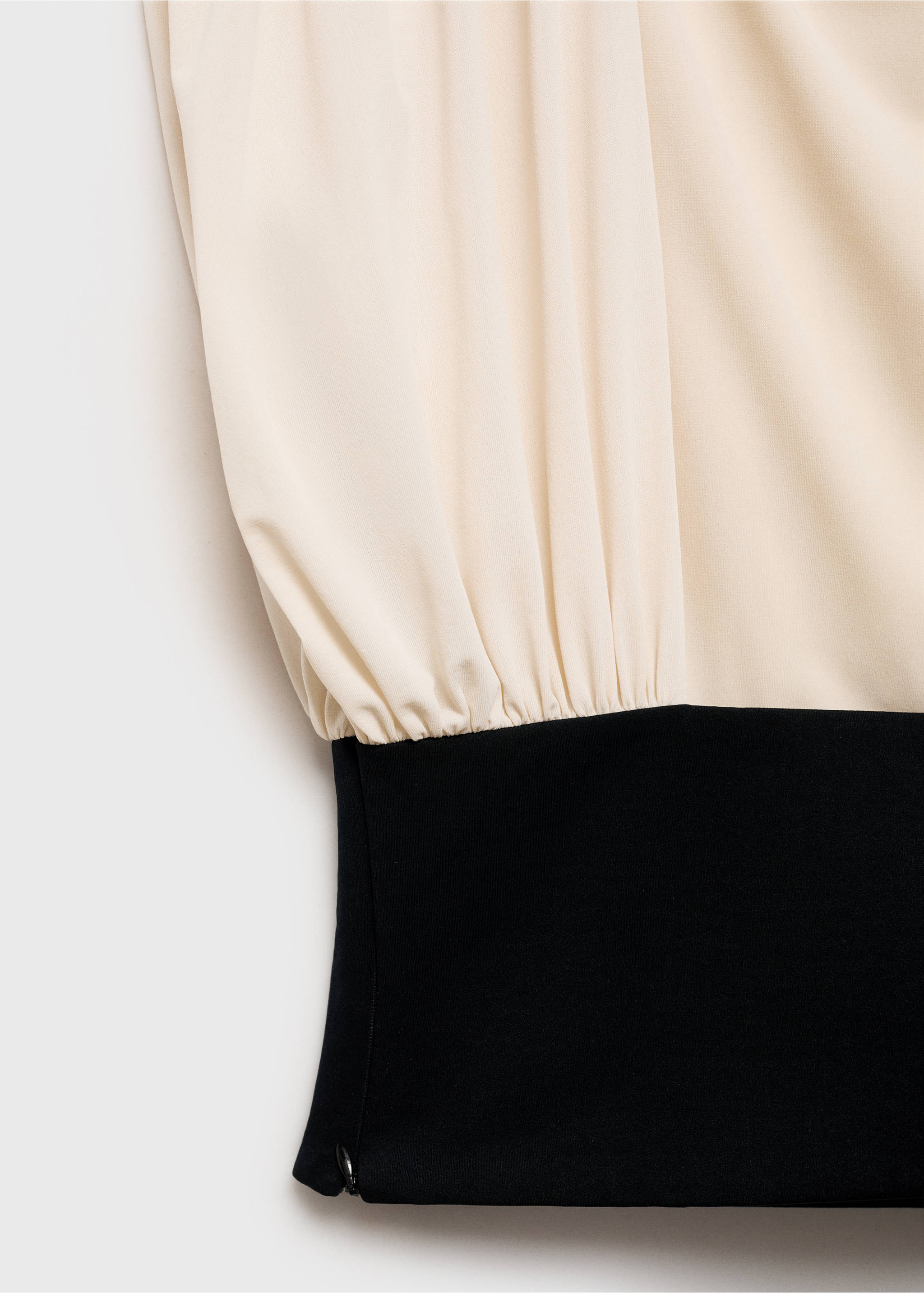Combined draped top - Details of the article 0, Ecru. Ref: 87065758-00.