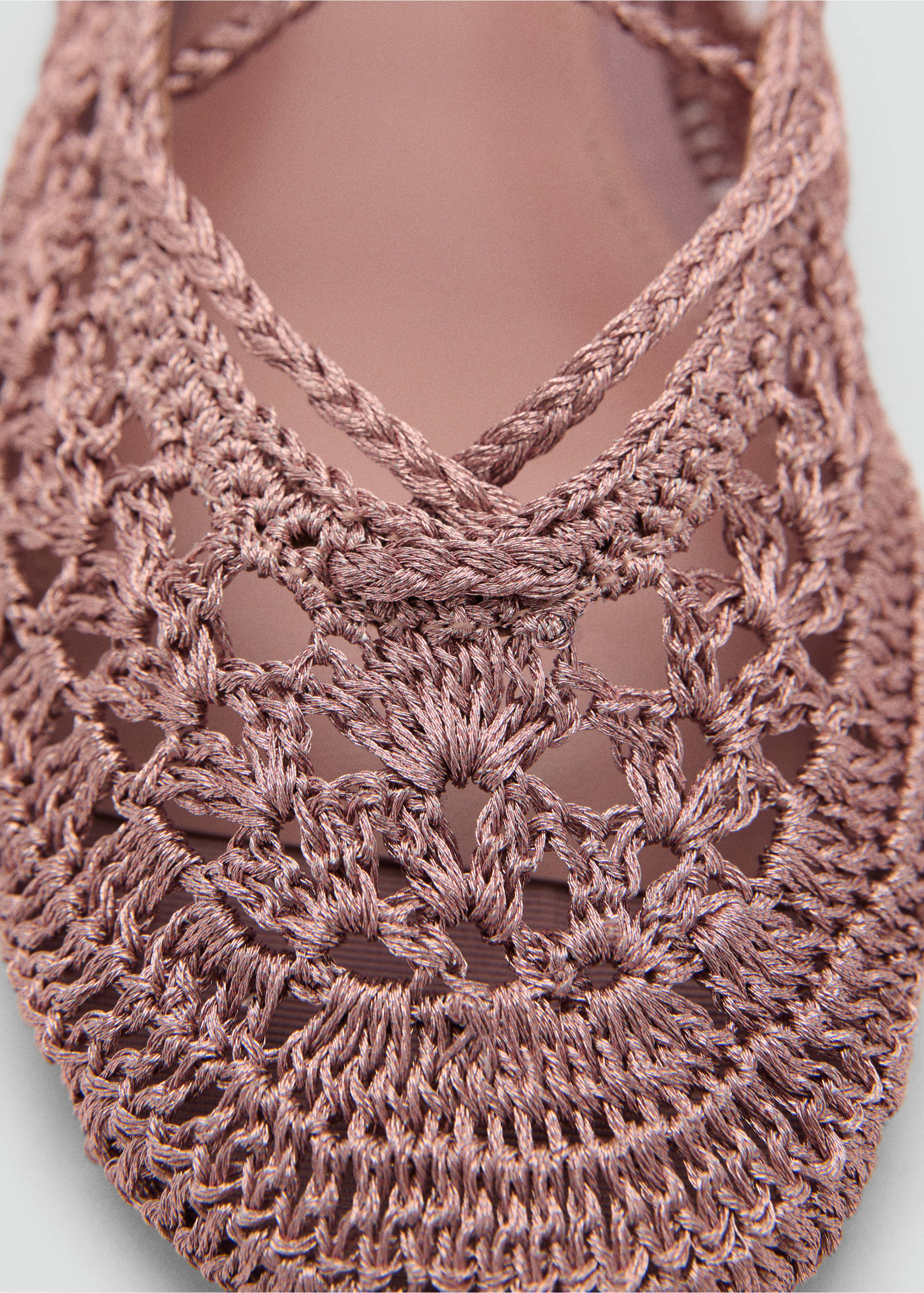 Bailarina crochet tiras - Detalle del artículo 1, Rosa. Ref: 87065761-00.