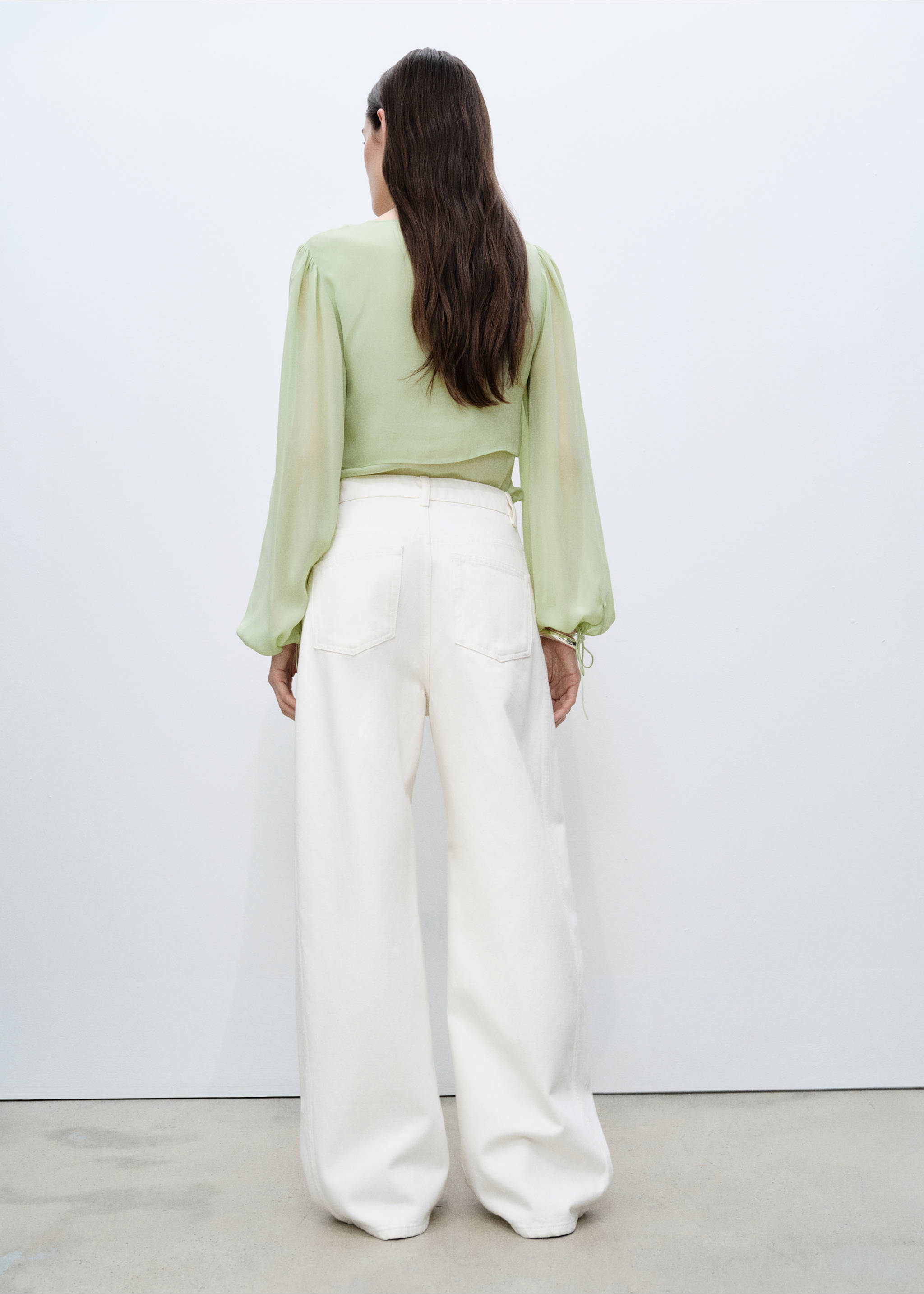 High-rise balloon jeans - Reverse of the article, Off White. Ref: 87065764-00.