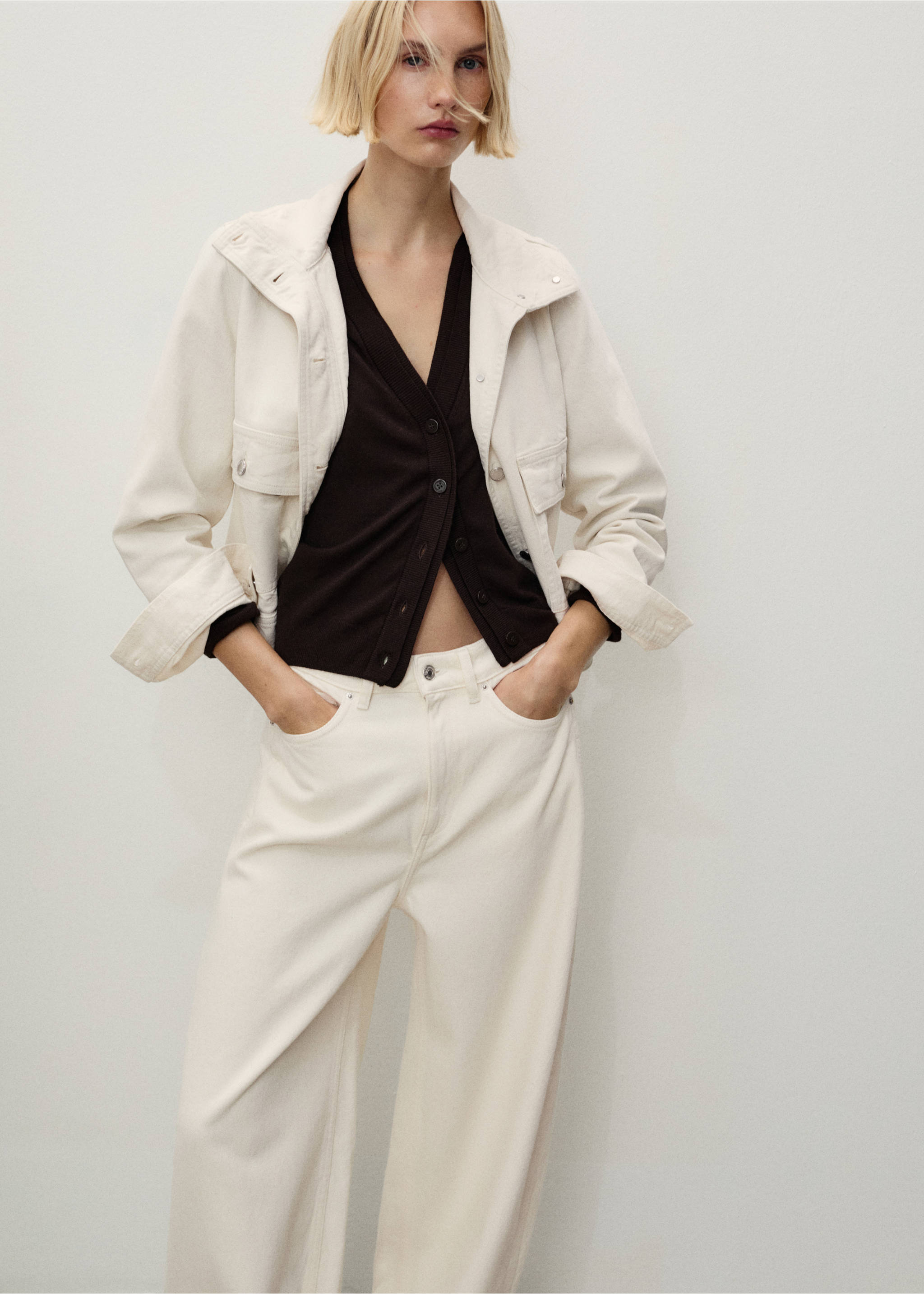 High-rise balloon jeans - Details of the article 1, Off White. Ref: 87065764-00.