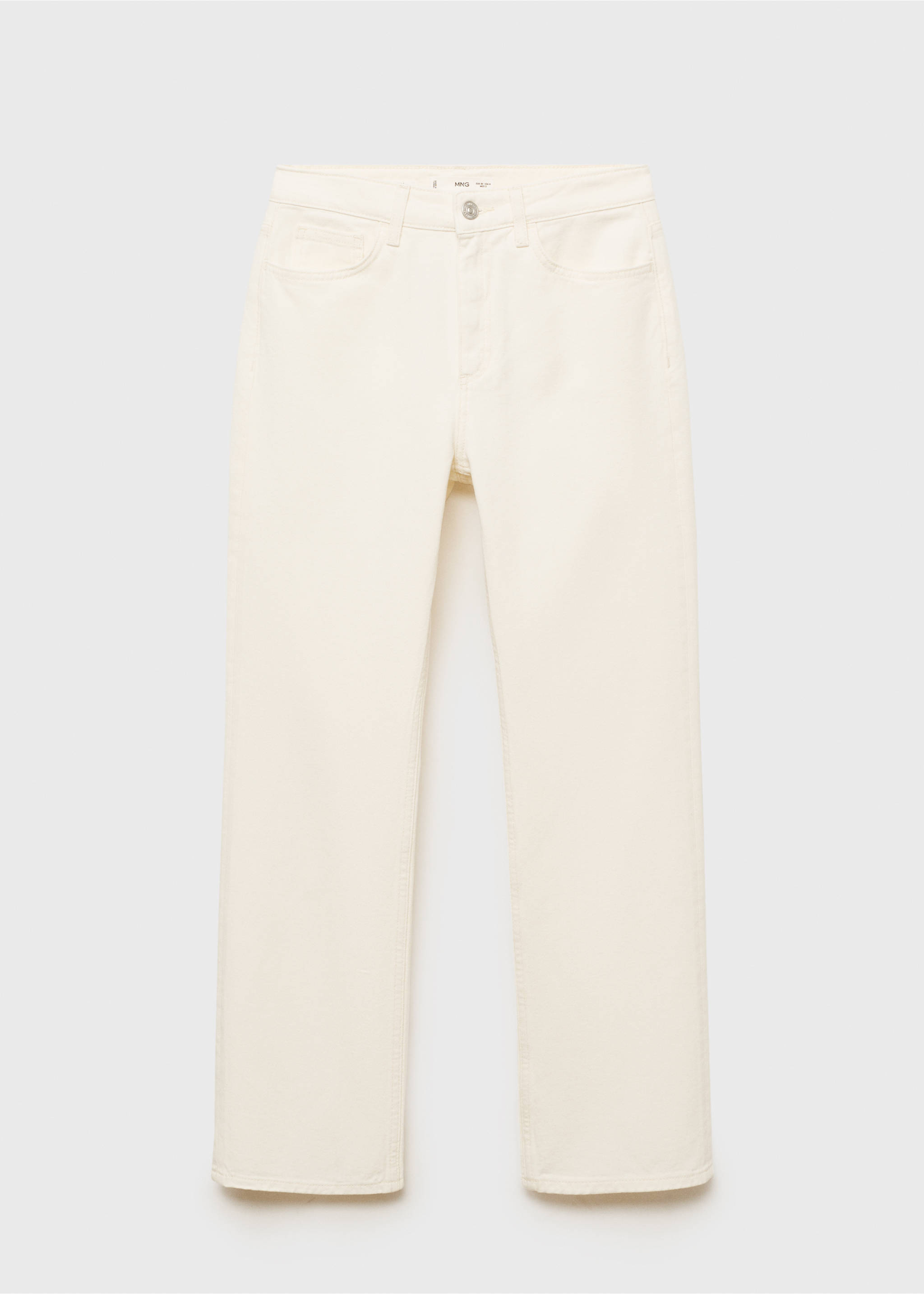 Matilda medium-rise straight-fit jeans - Article without model, Ecru. Ref: 87065765-00.