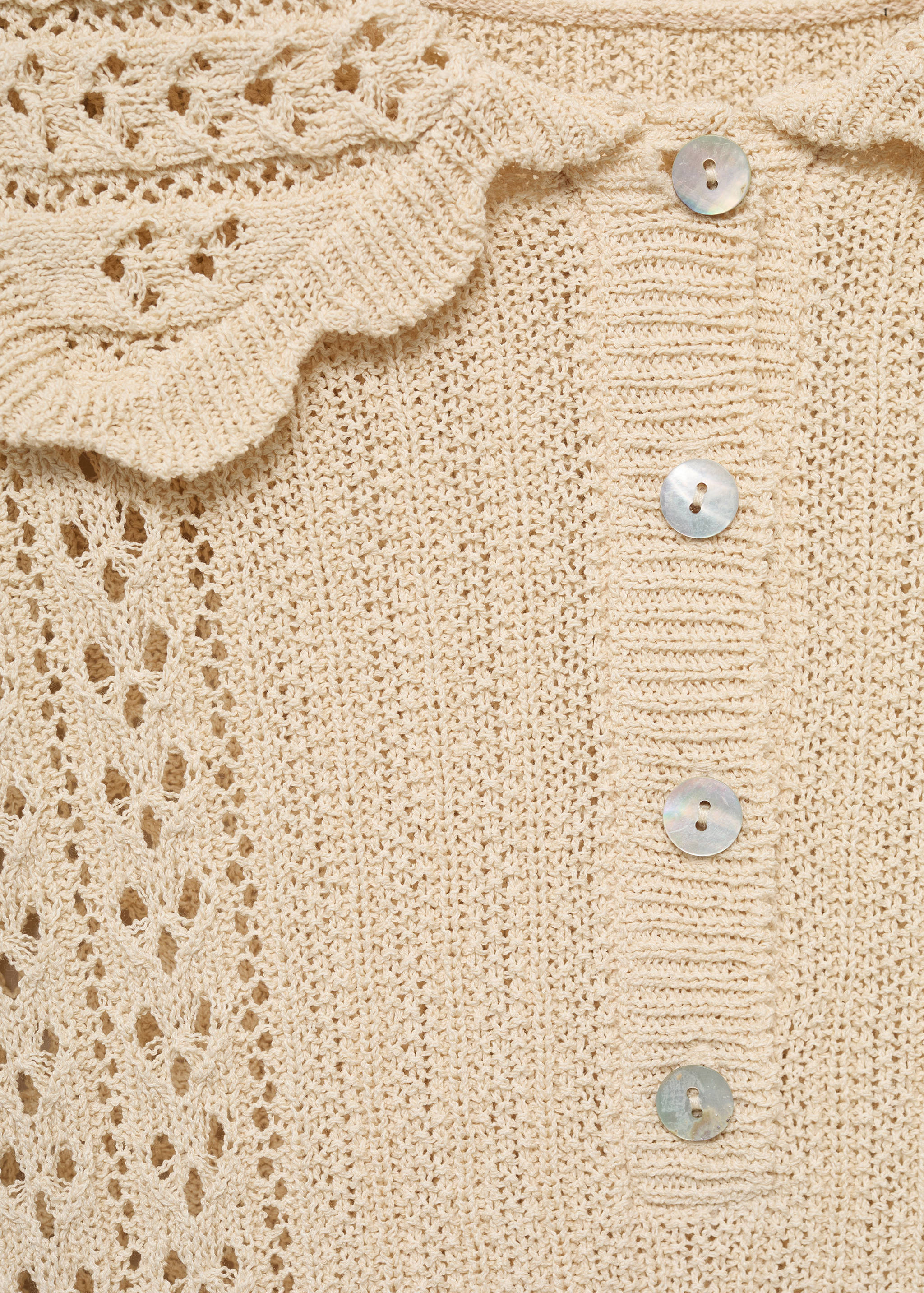 Openwork knitted polo-neck sweater - Details of the article 8
