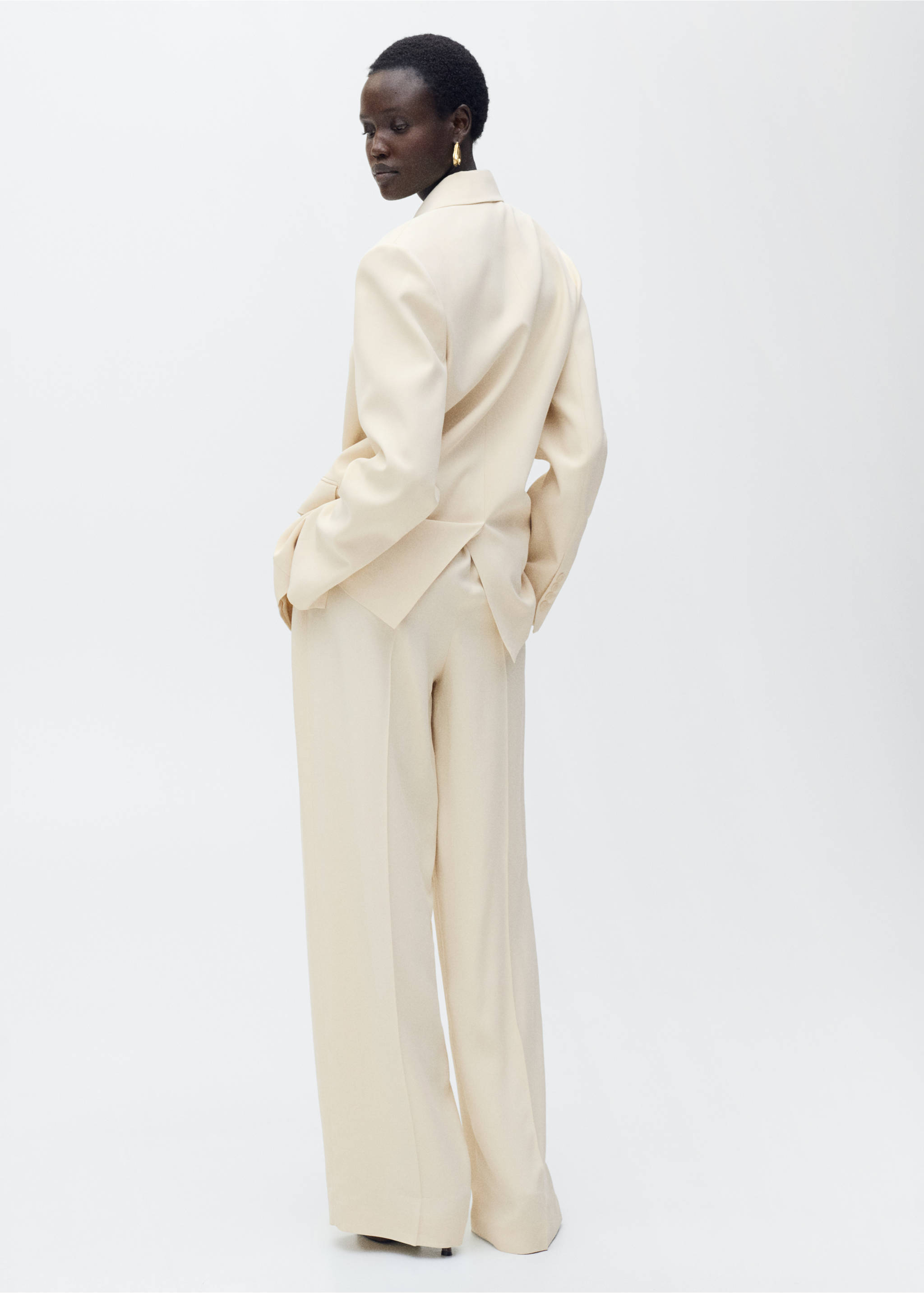 Blazer traje creuat - Revers de l'article, Vainilla. Ref: 87065768-00.