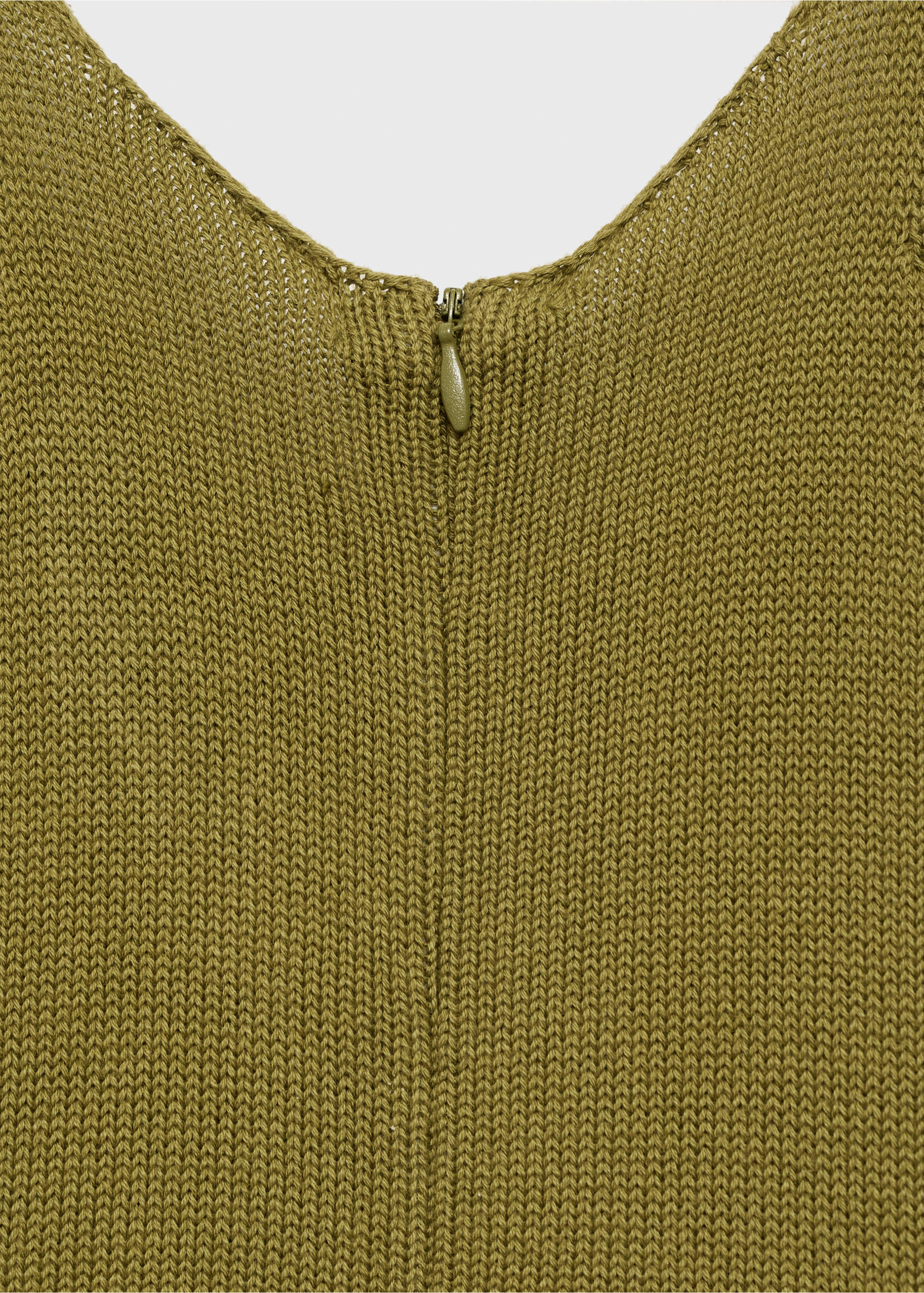 Combined-fabric jumpsuit with belt - Details of the article 0, Khaki. Ref: 87065769-00.