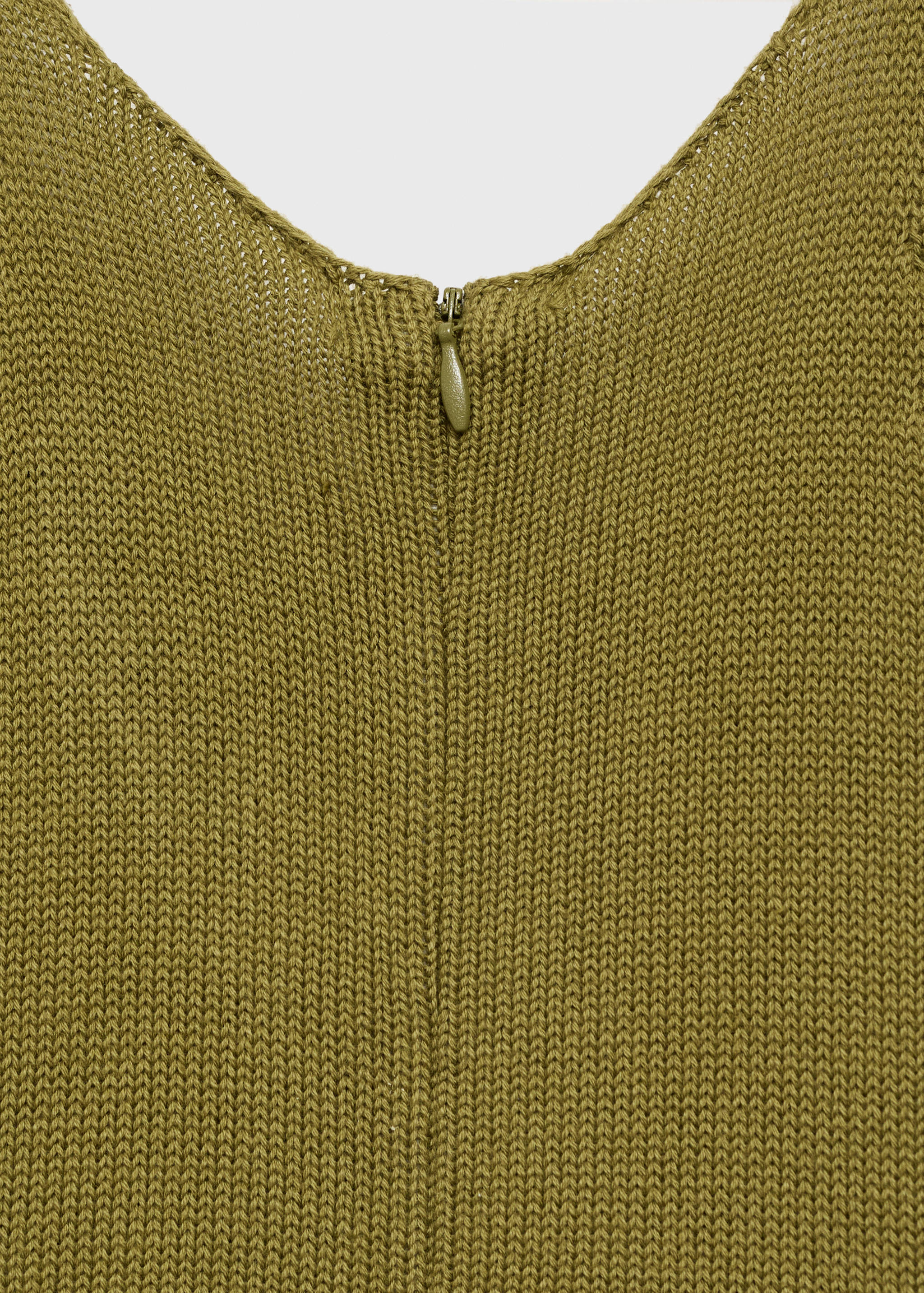 Combined-fabric jumpsuit with belt - Details of the article 0