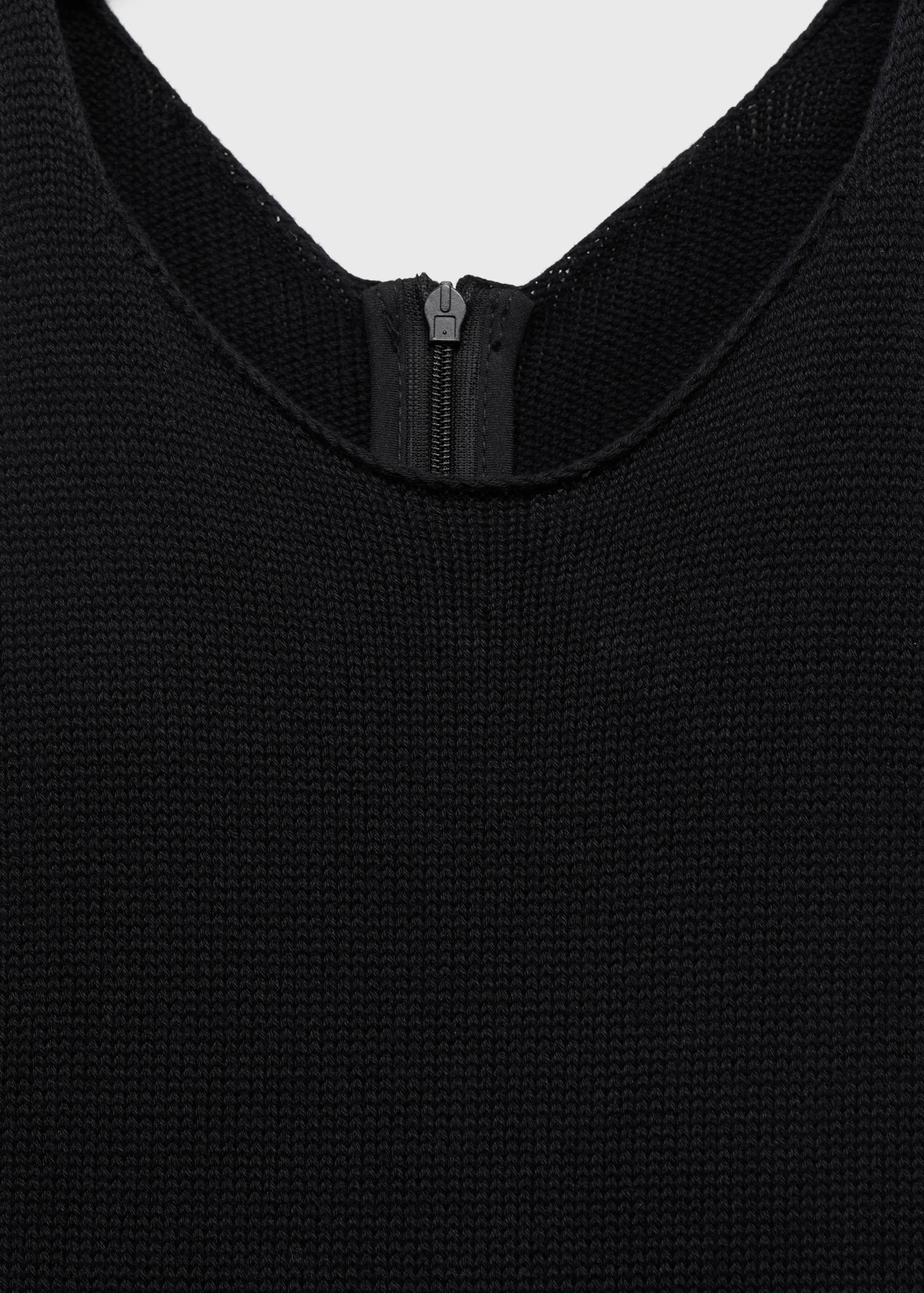 Combined-fabric jumpsuit with belt - Details of the article 0