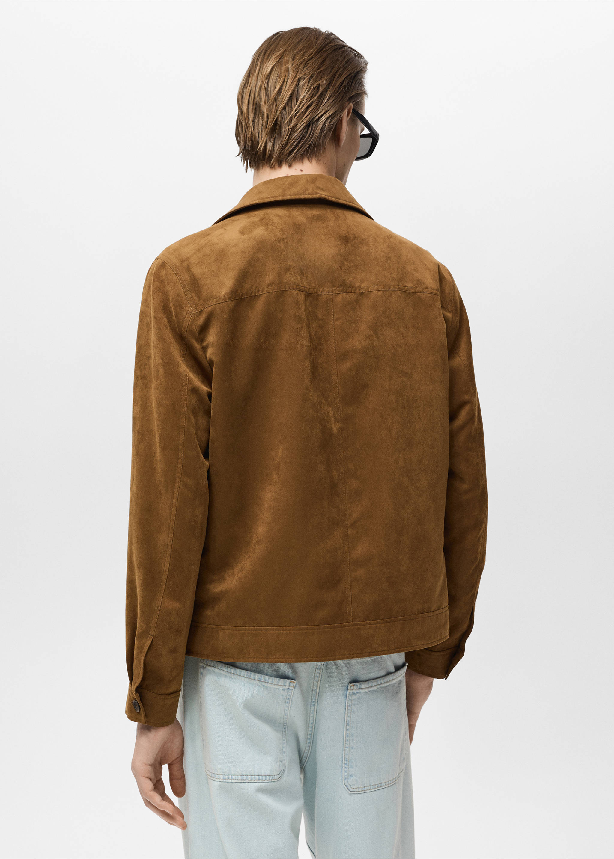 Overshirt mit Wildleder-Effekt - Rückseite des Artikels, Kognac. Ref: 87065916-00.