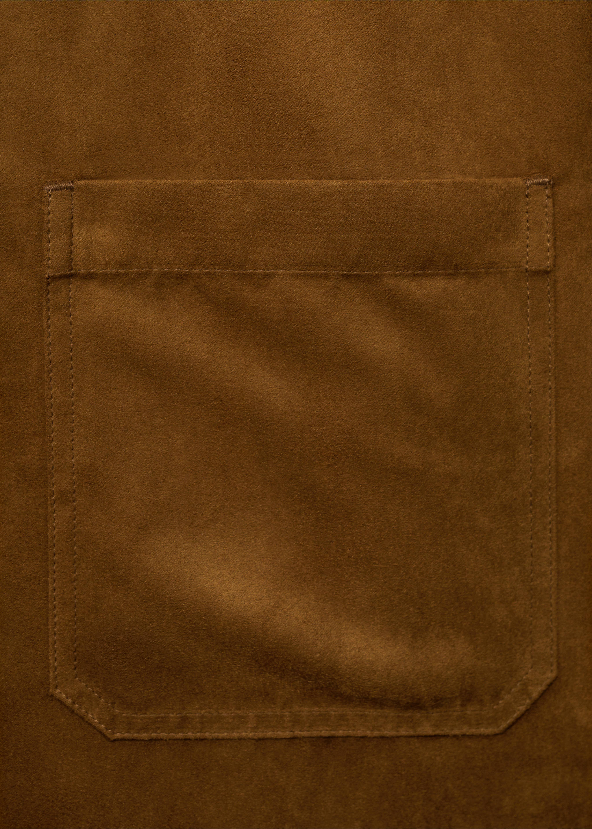 Overshirt mit Wildleder-Effekt - Detail des Artikels 0, Kognac. Ref: 87065916-00.