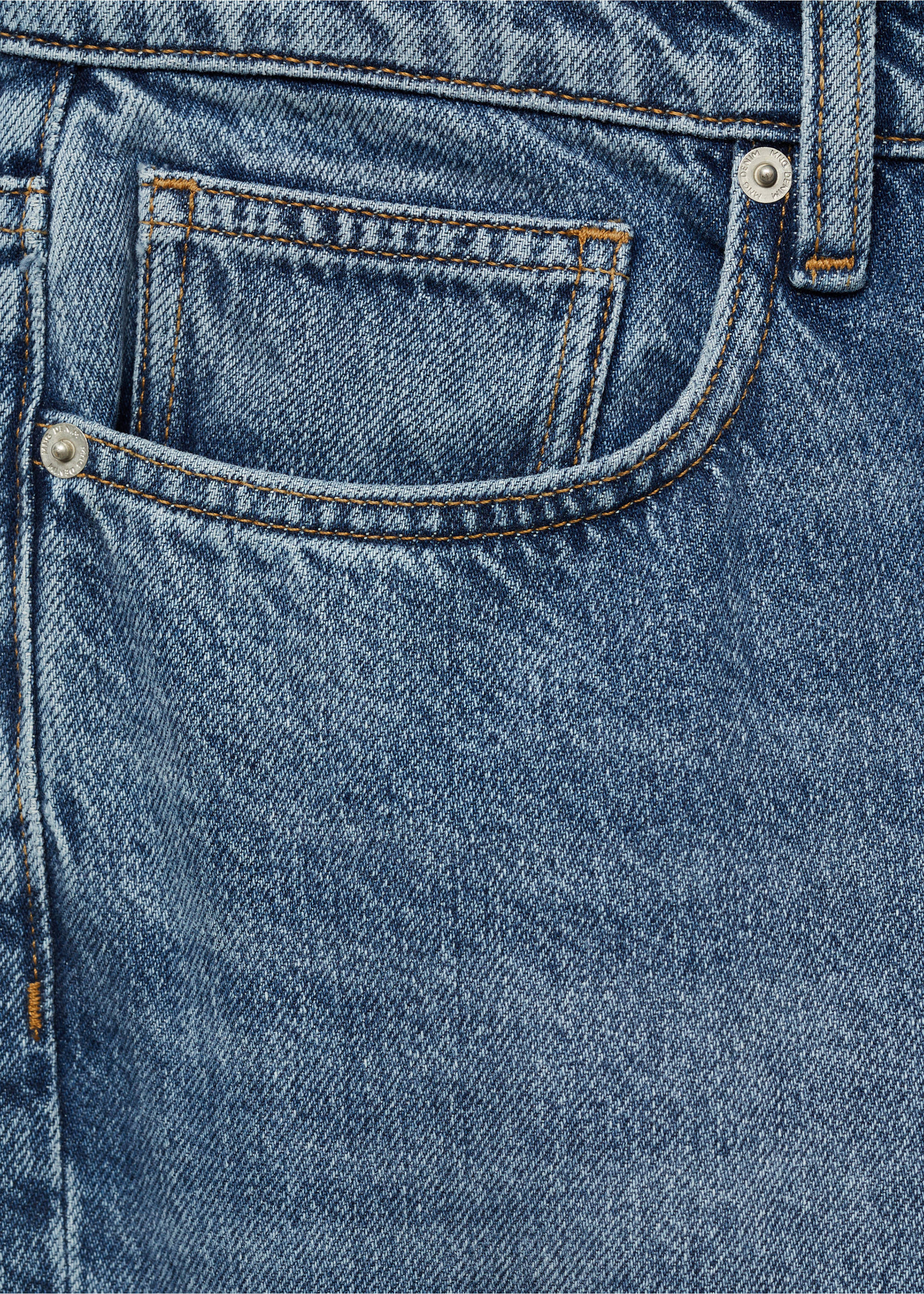 Cropped carrot-fit jeans - Details of the article 0, Medium Blue. Ref: 87065920-00.