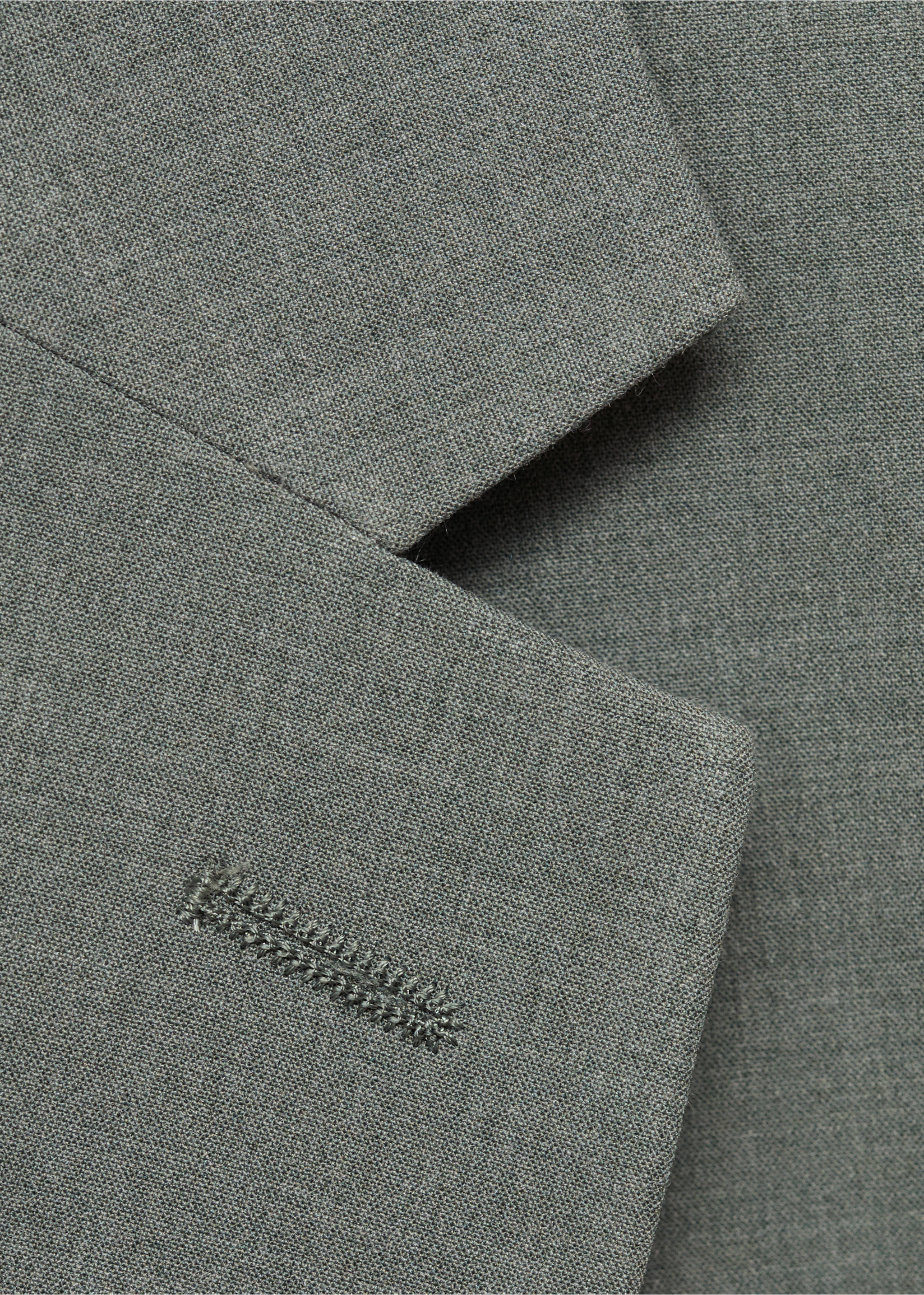 Super slim-fit suit jacket in stretch fabric - Details of the article 8, Green. Ref: 87065922-00.