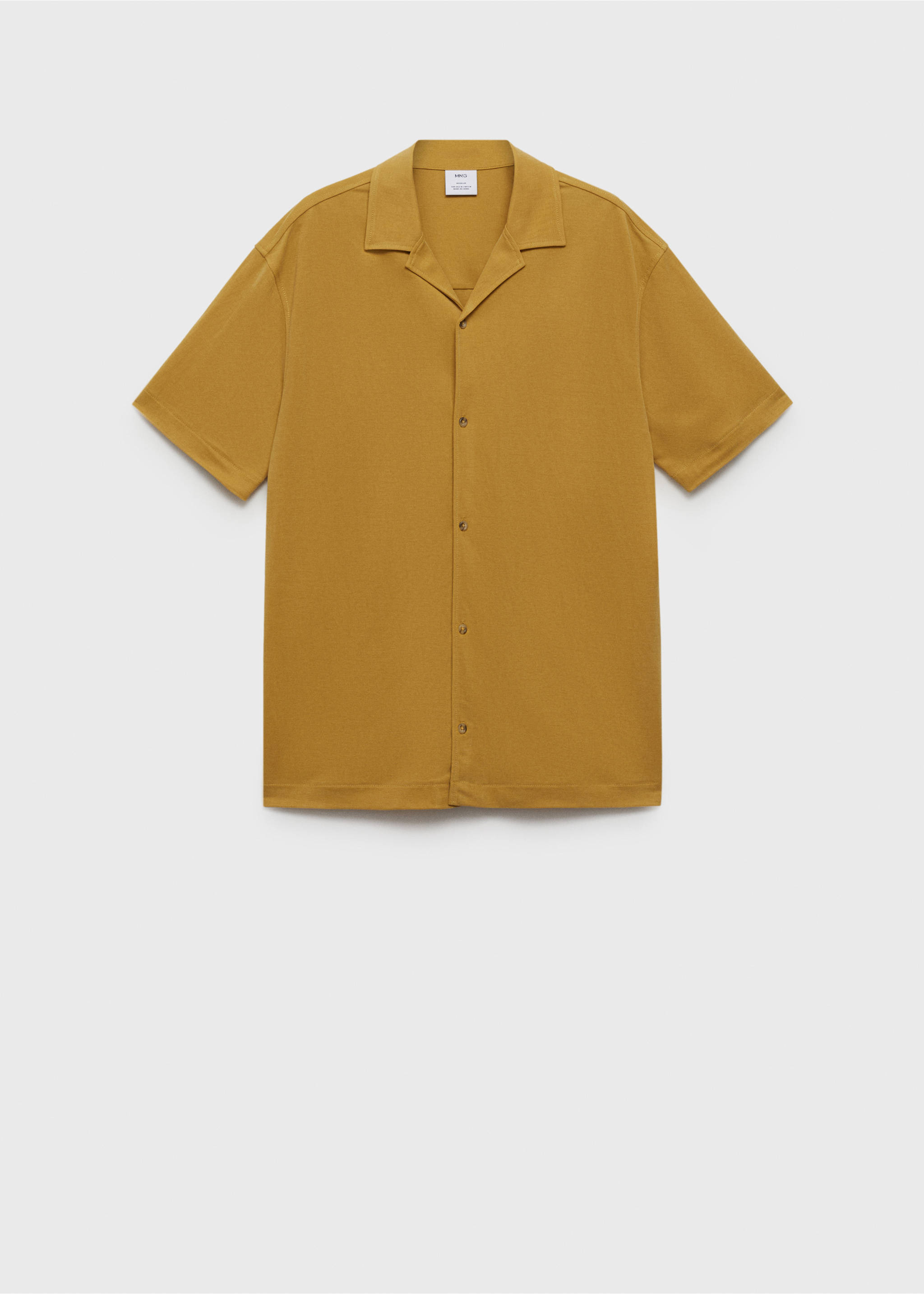 Modalna košulja s kuglačkim ovratnikom - Artikl bez modela, Curry žuta. Ref: 87065923-00.