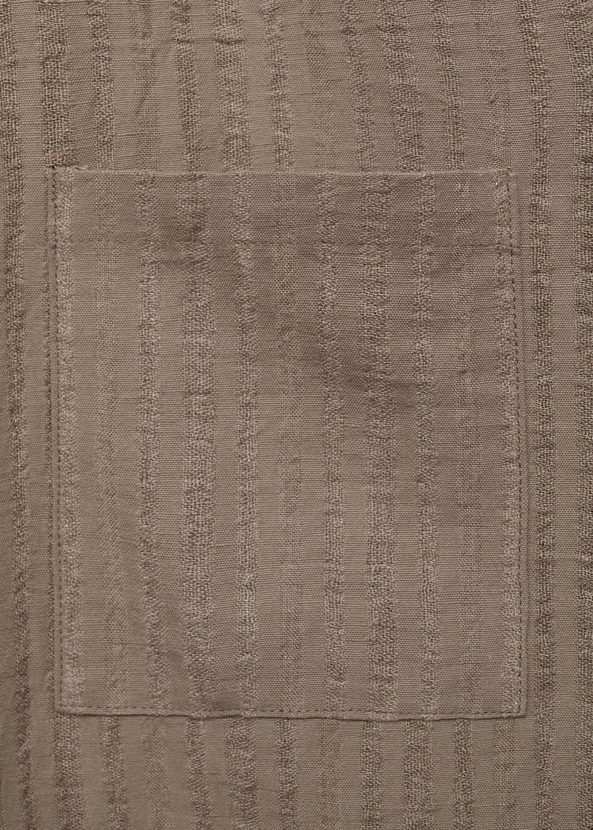 Chemise en lin mélangé rayures texture - Détail de l'article 0