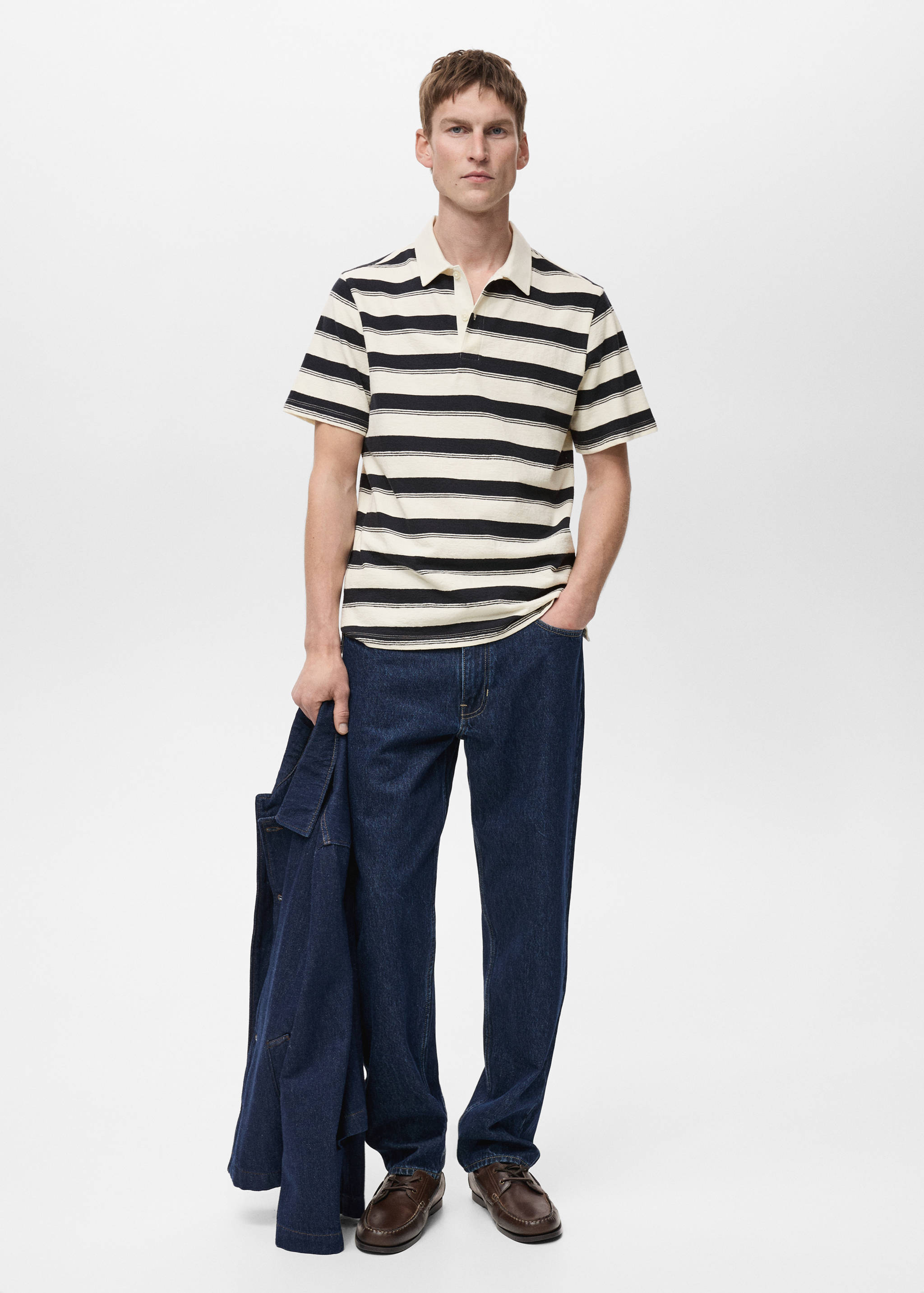 Polo 100 % coton rayures - Plan général