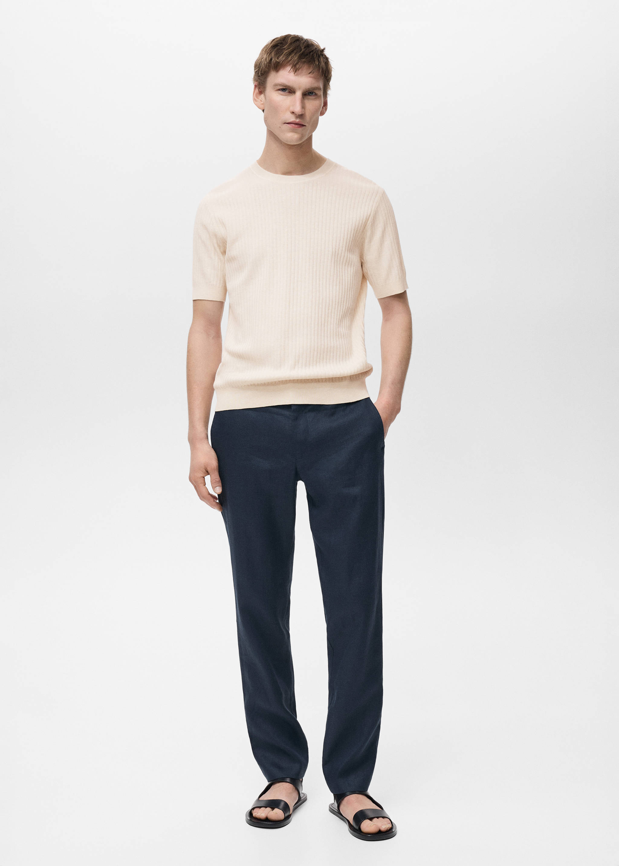 Textured striped T-shirt - General plane