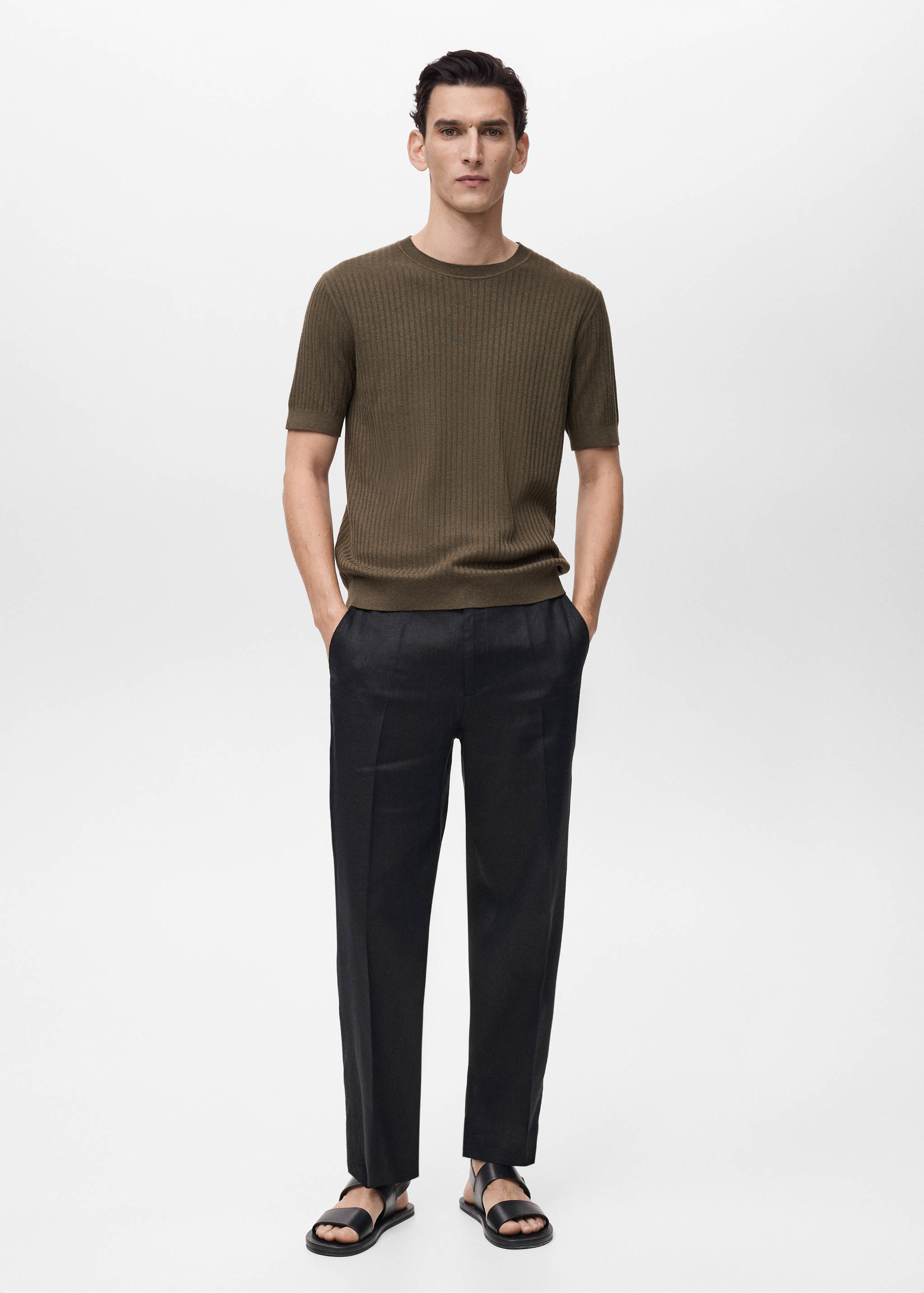 Textured striped T-shirt - General plane