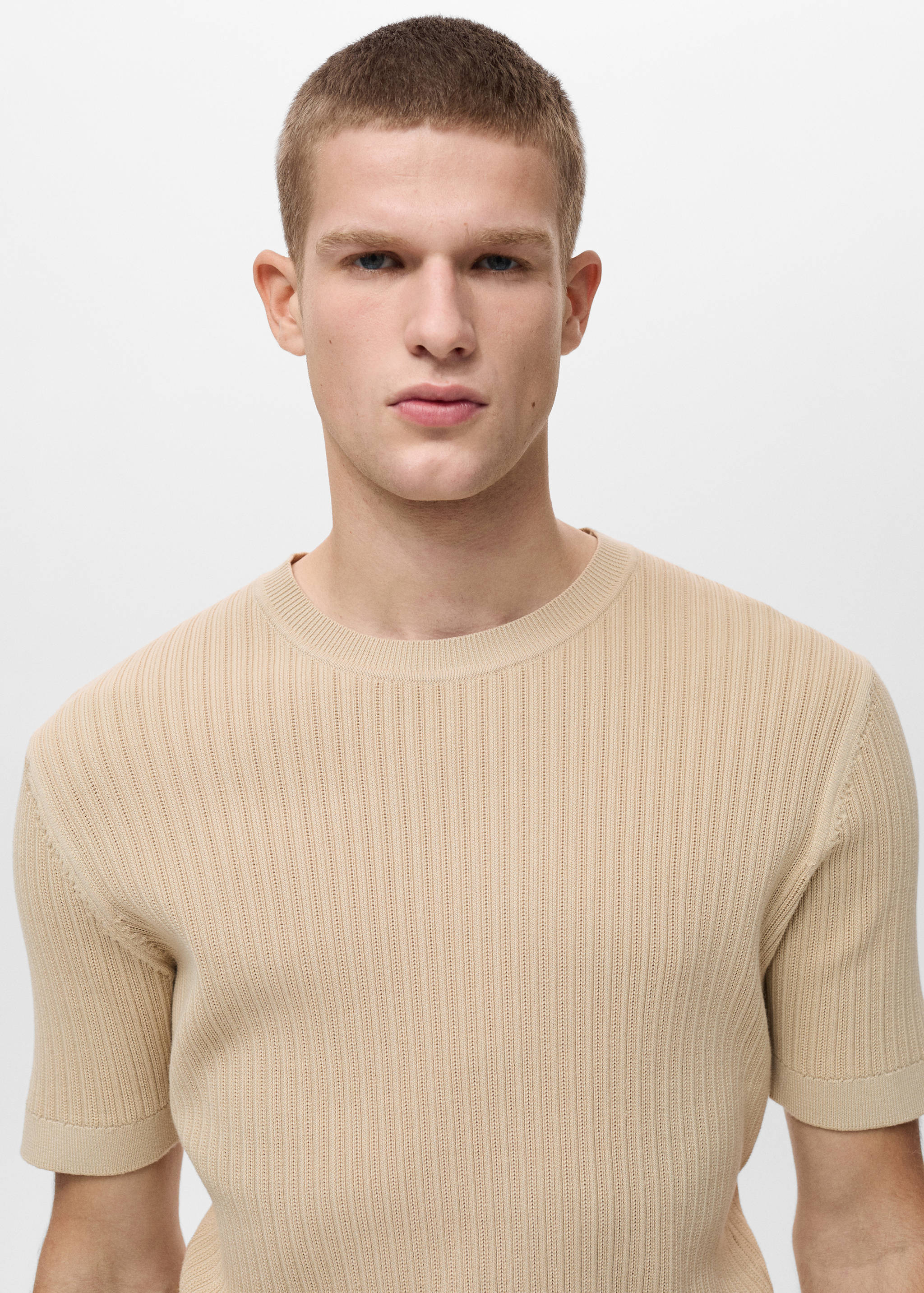 T-shirt maille coton tressé - Détail de l'article 1