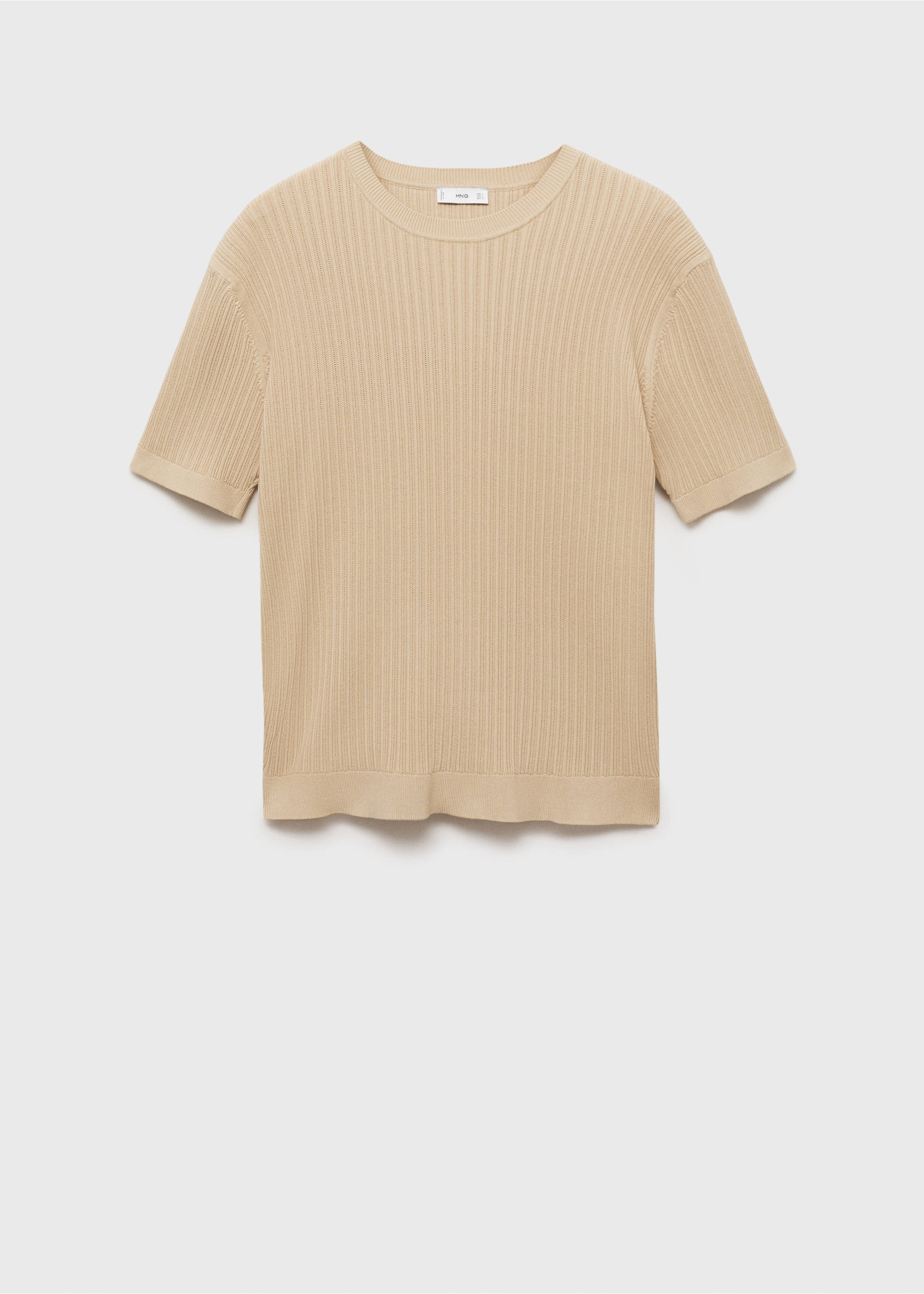 Camiseta punto algodón trenzado - Artículo sin modelo, Crudo. Ref: 87065934-00.