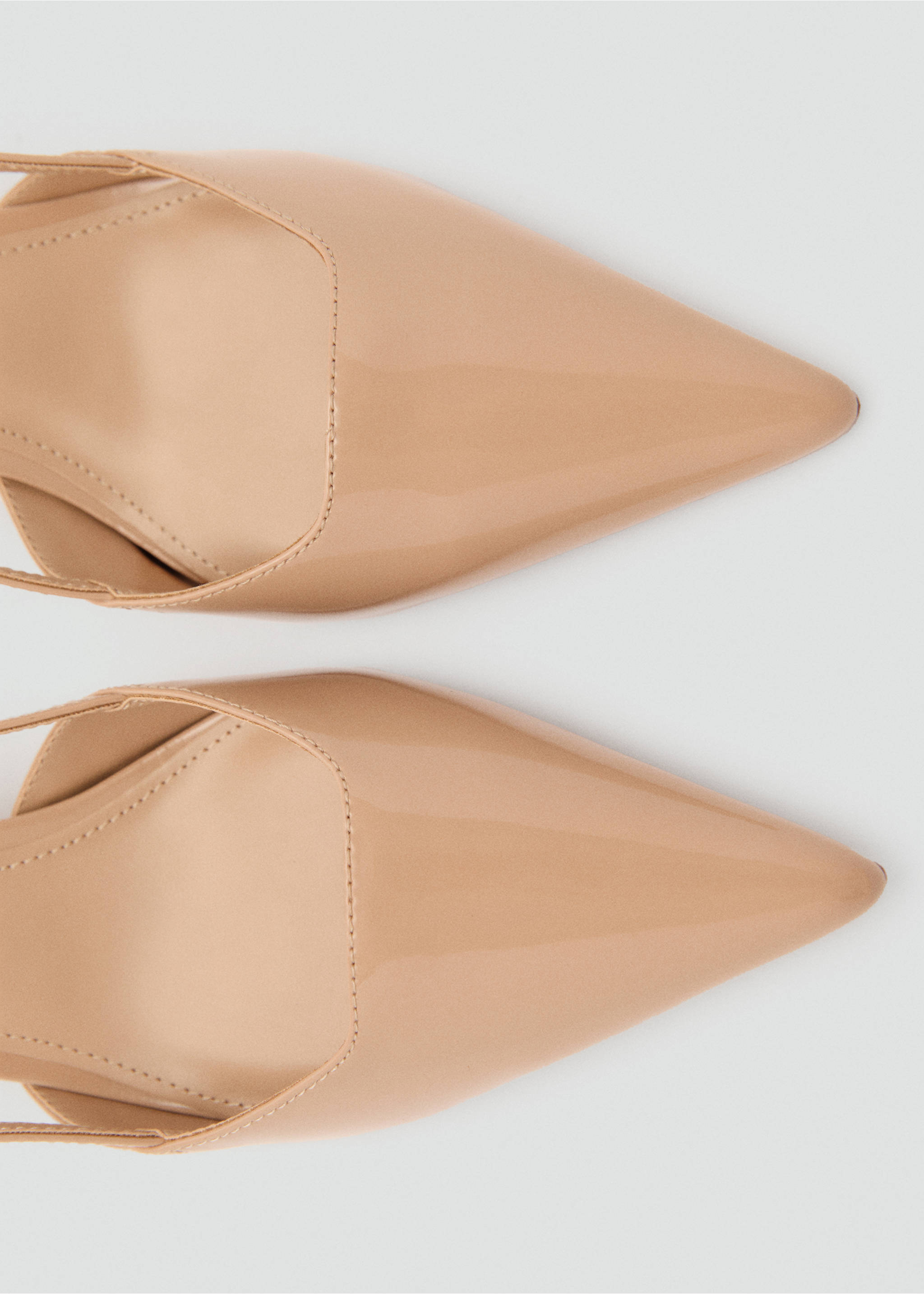 Patent heeled shoes - Details of the article 2, Nude. Ref: 87065936-00.