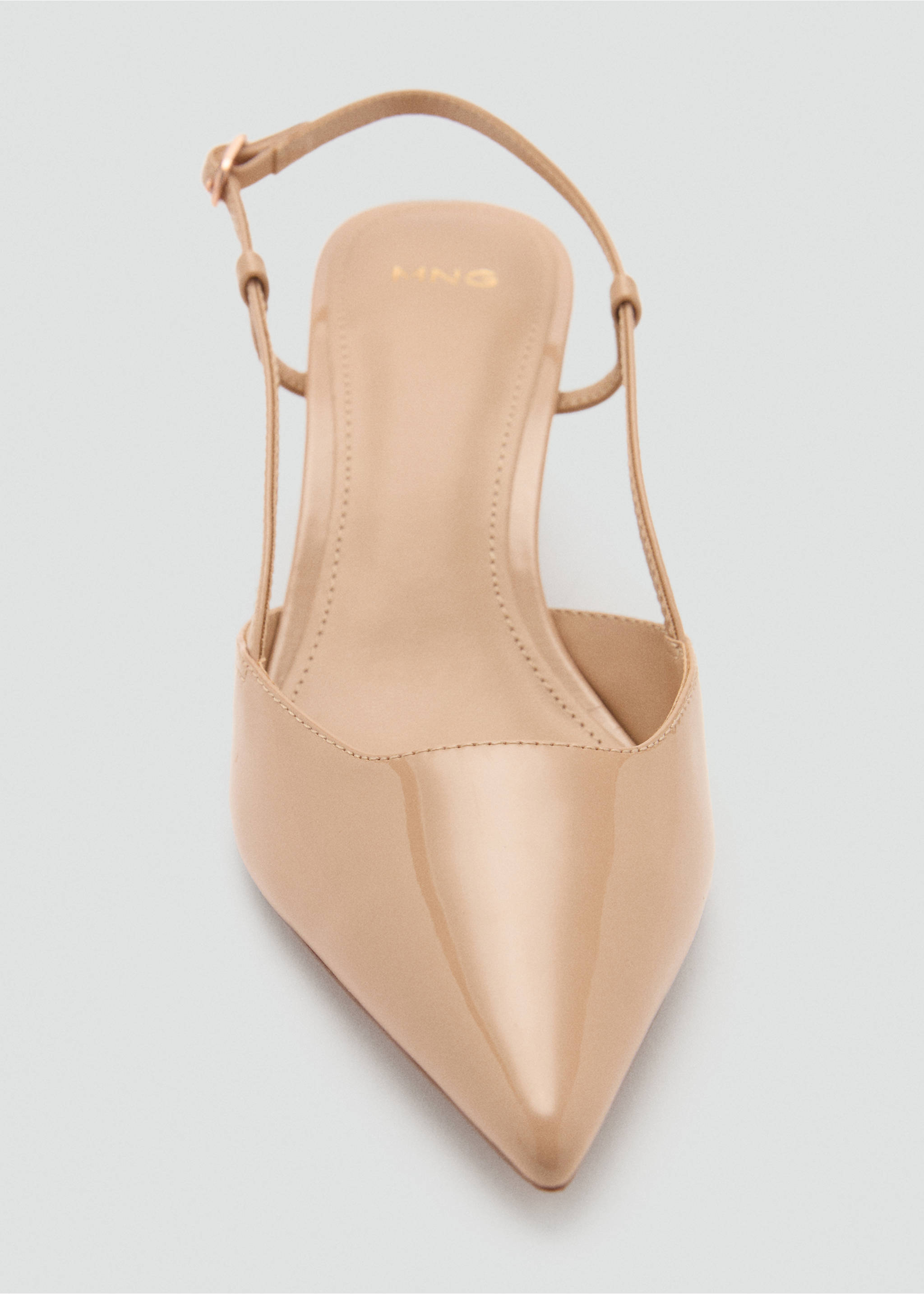 Patent heeled shoes - Details of the article 3, Nude. Ref: 87065936-00.