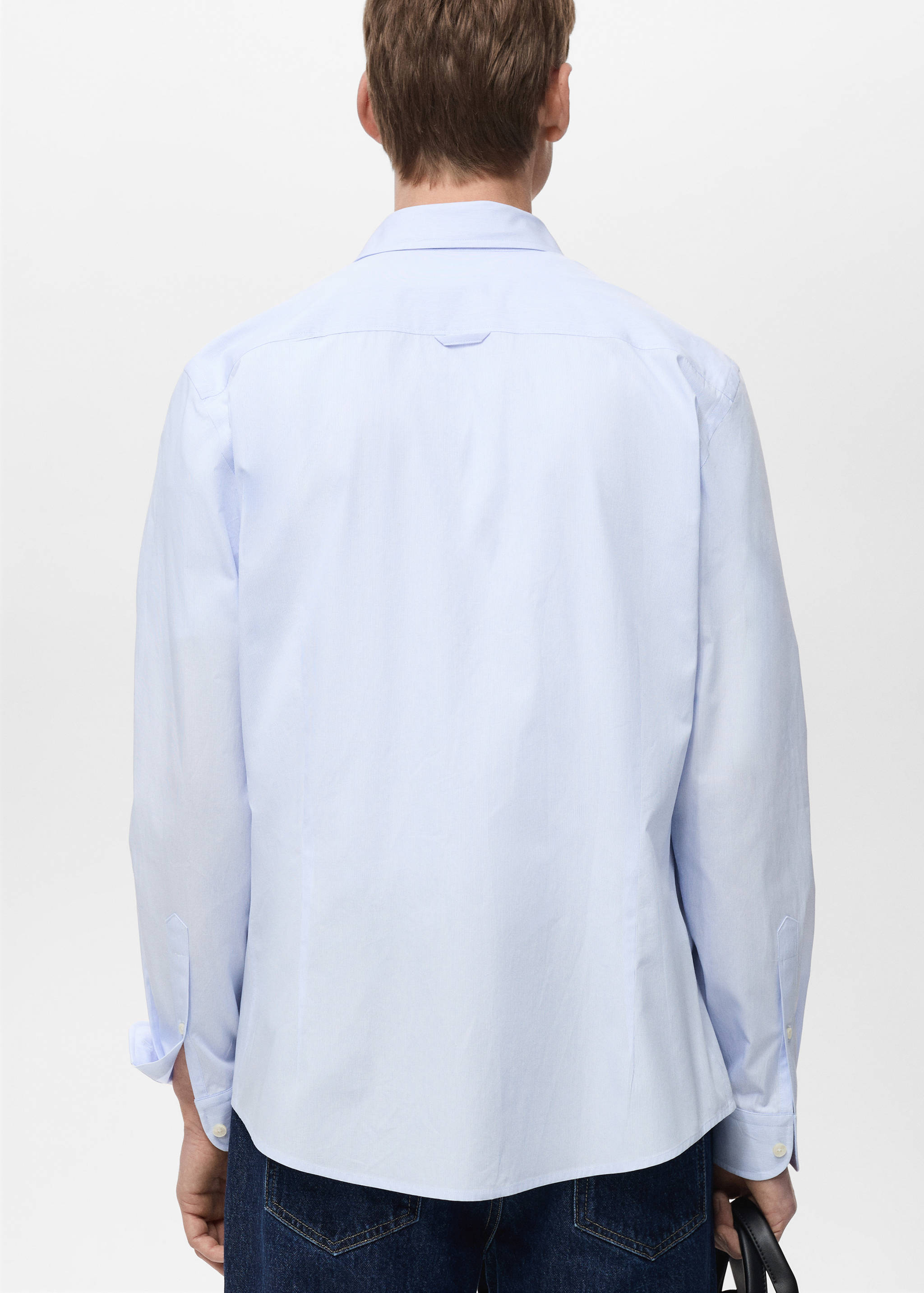 Chemise 100 % coton rayures slim-fit - Verso de l’article