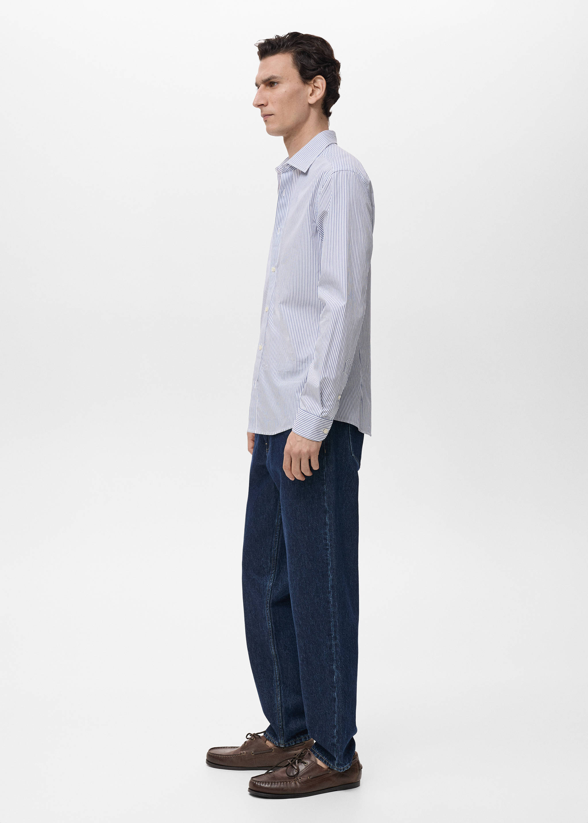 Chemise 100 % coton rayures slim-fit - Détail de l'article 5