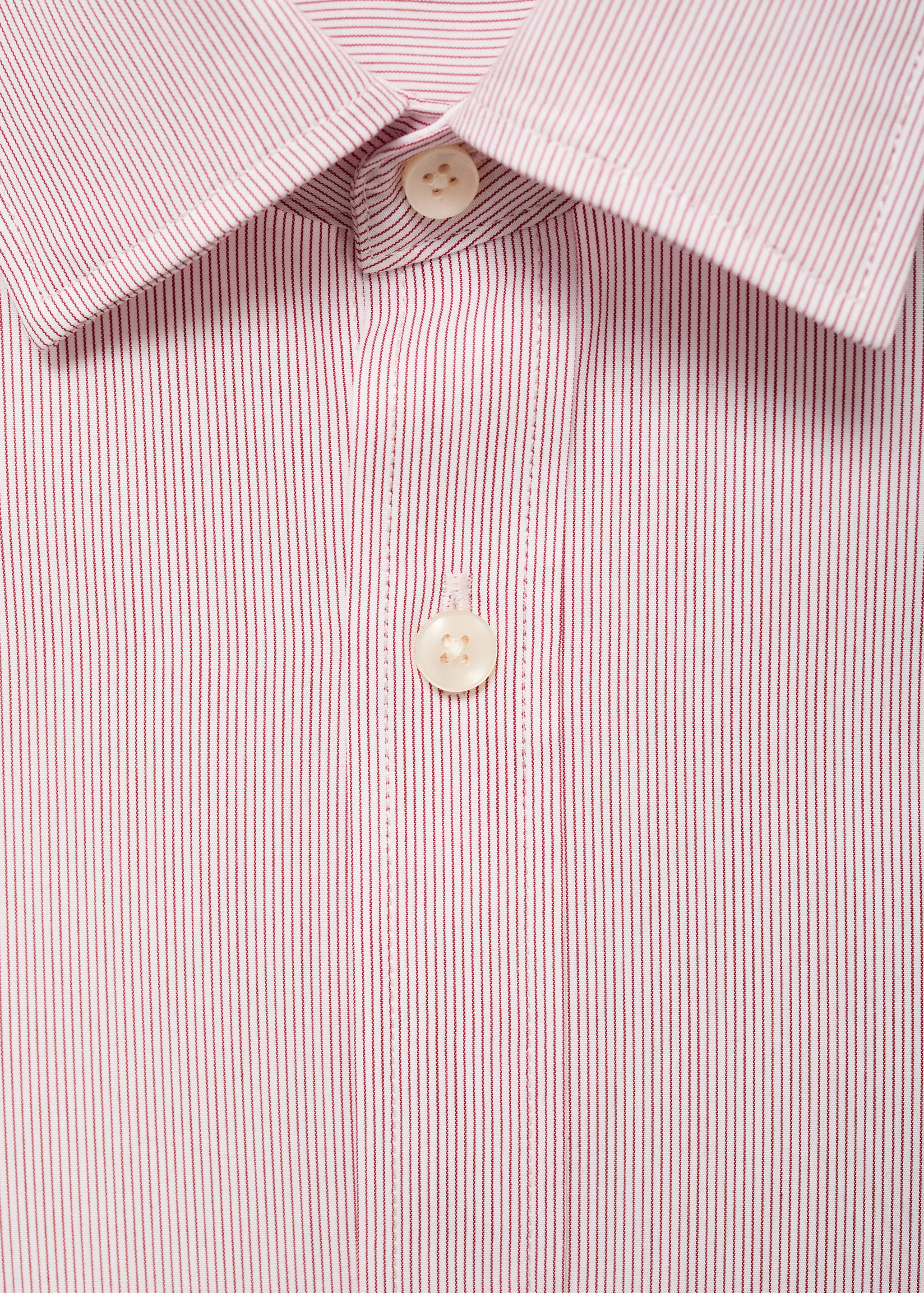 Slim Fit-Streifenhemd aus 100 % Baumwolle - Detail des Artikels 8