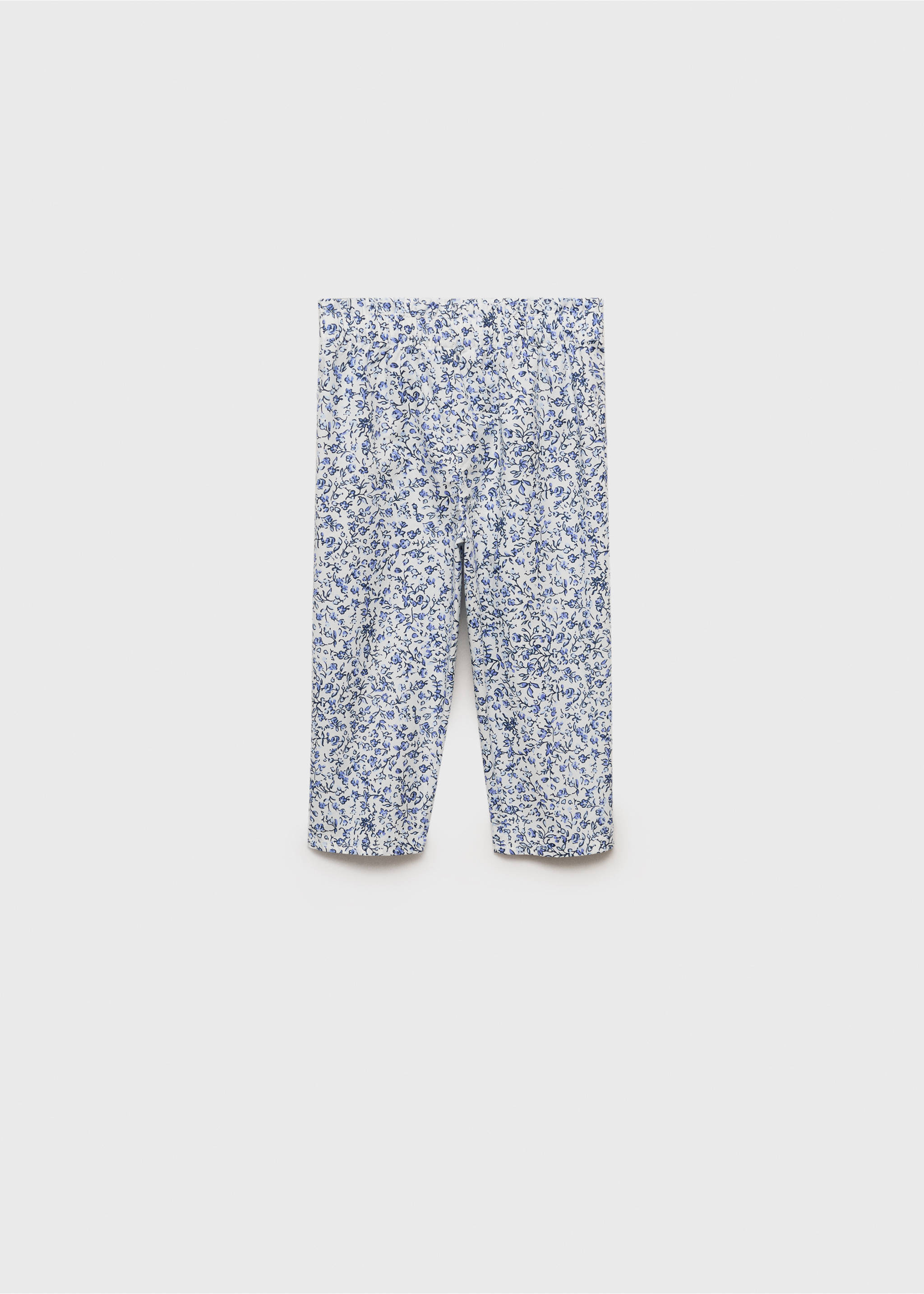 Printed cotton trousers - Reverse of the article, White. Ref: 87065938-00.