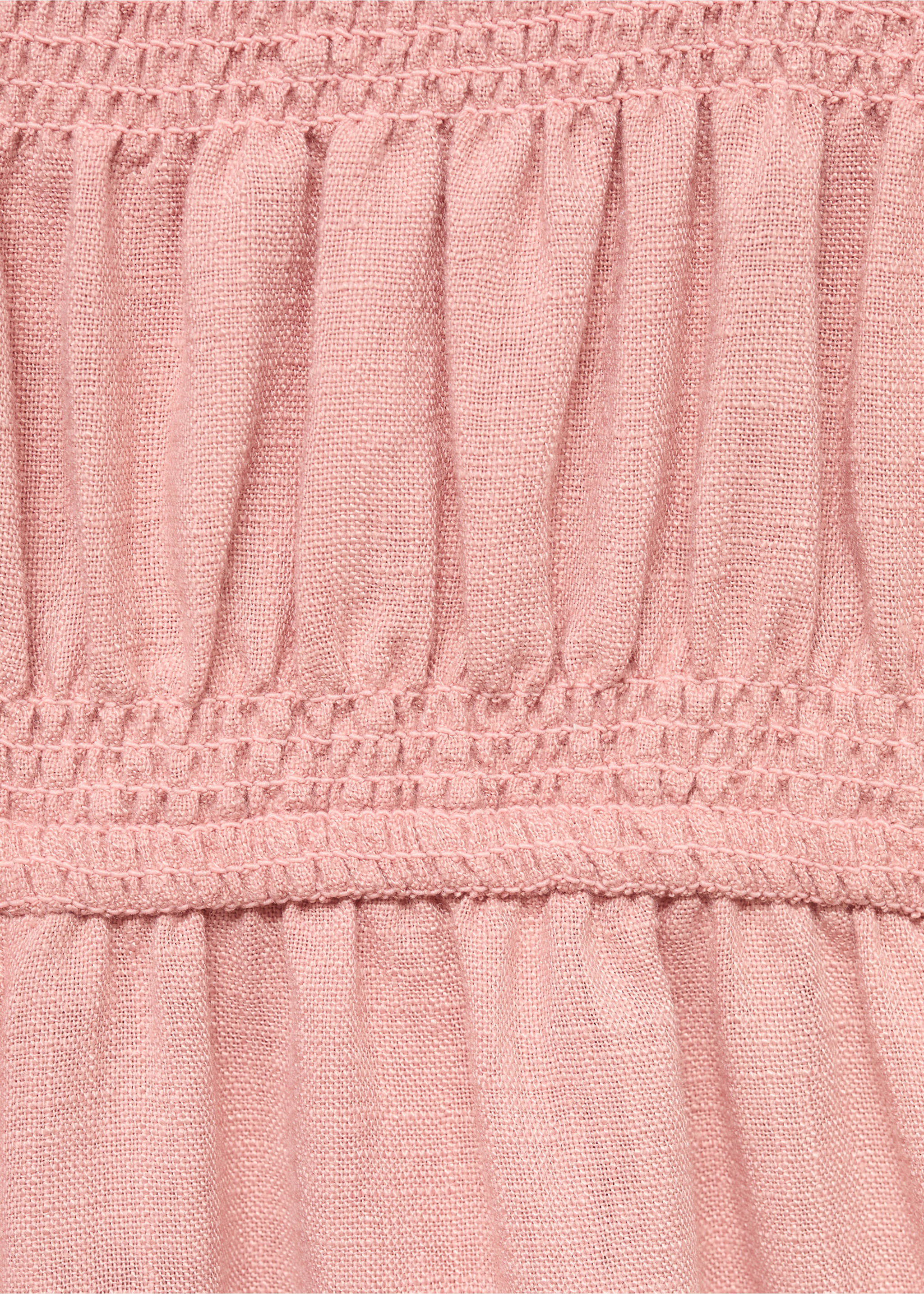 Langer Overall mit Raffdetails - Detail des Artikels 0, Rosa. Ref: 87065941-00.