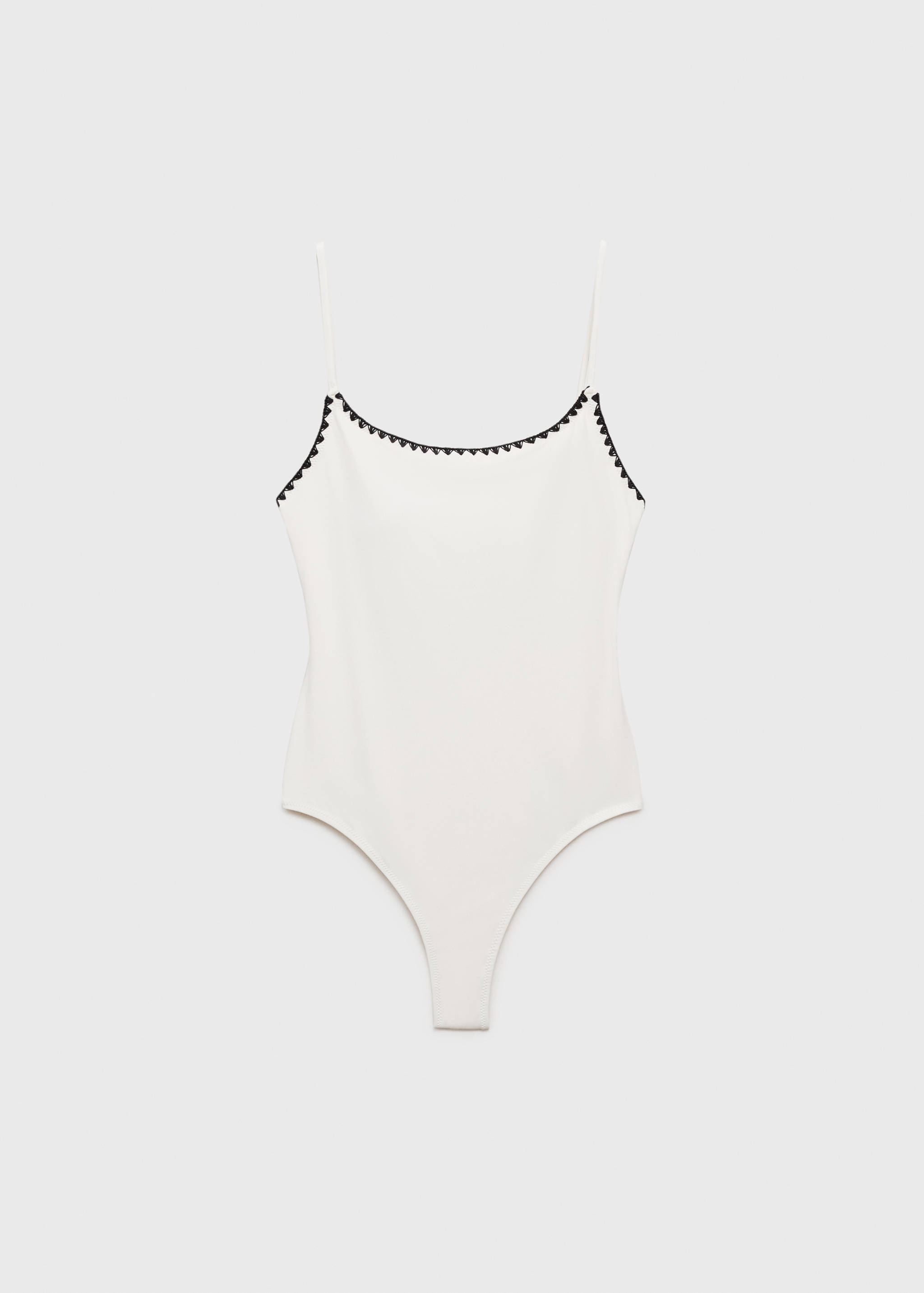 Contrasting trims swimsuit - Article without model