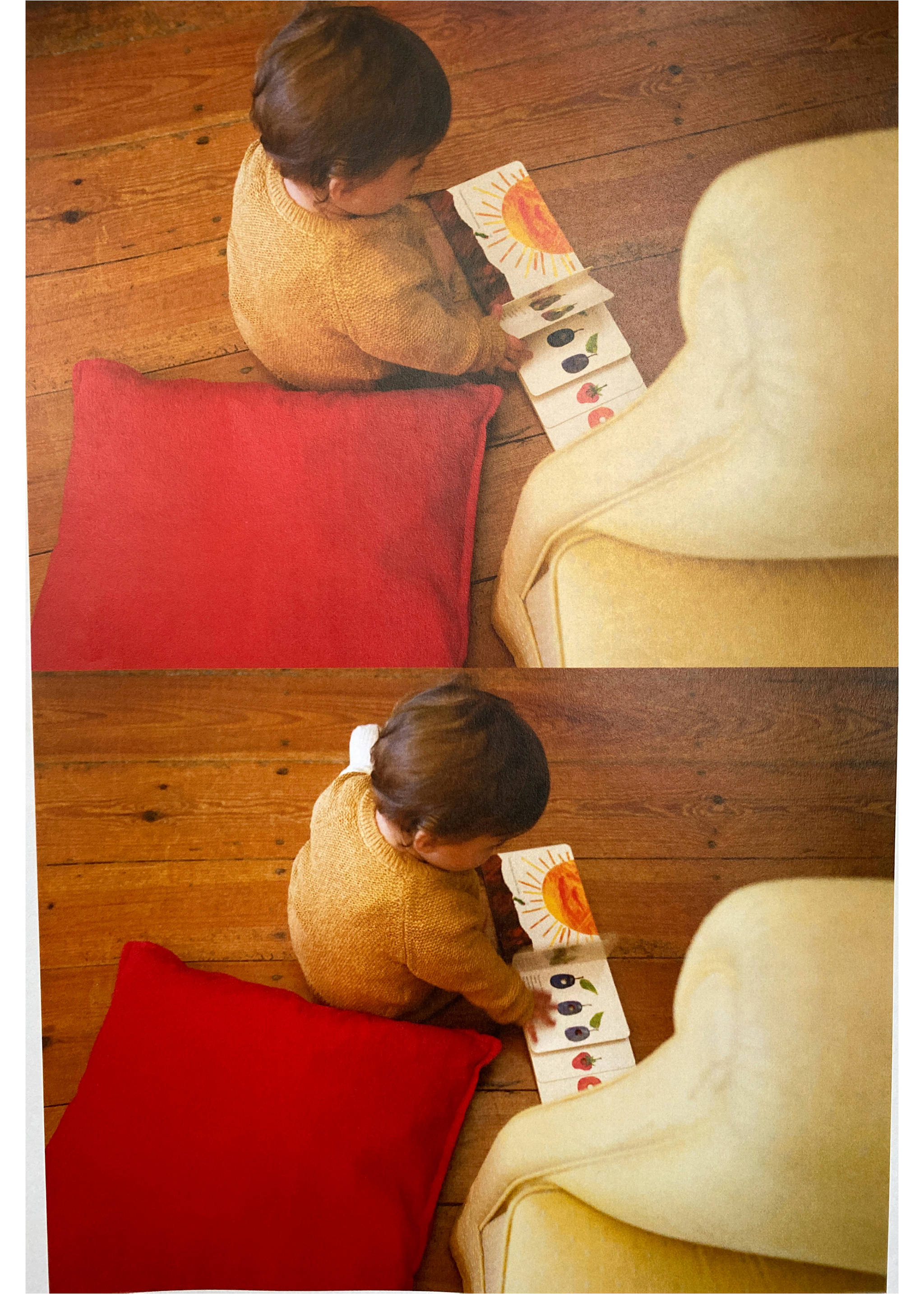 Knitted button cardigan - Details of the article 5, Mustard. Ref: 87065954-00.