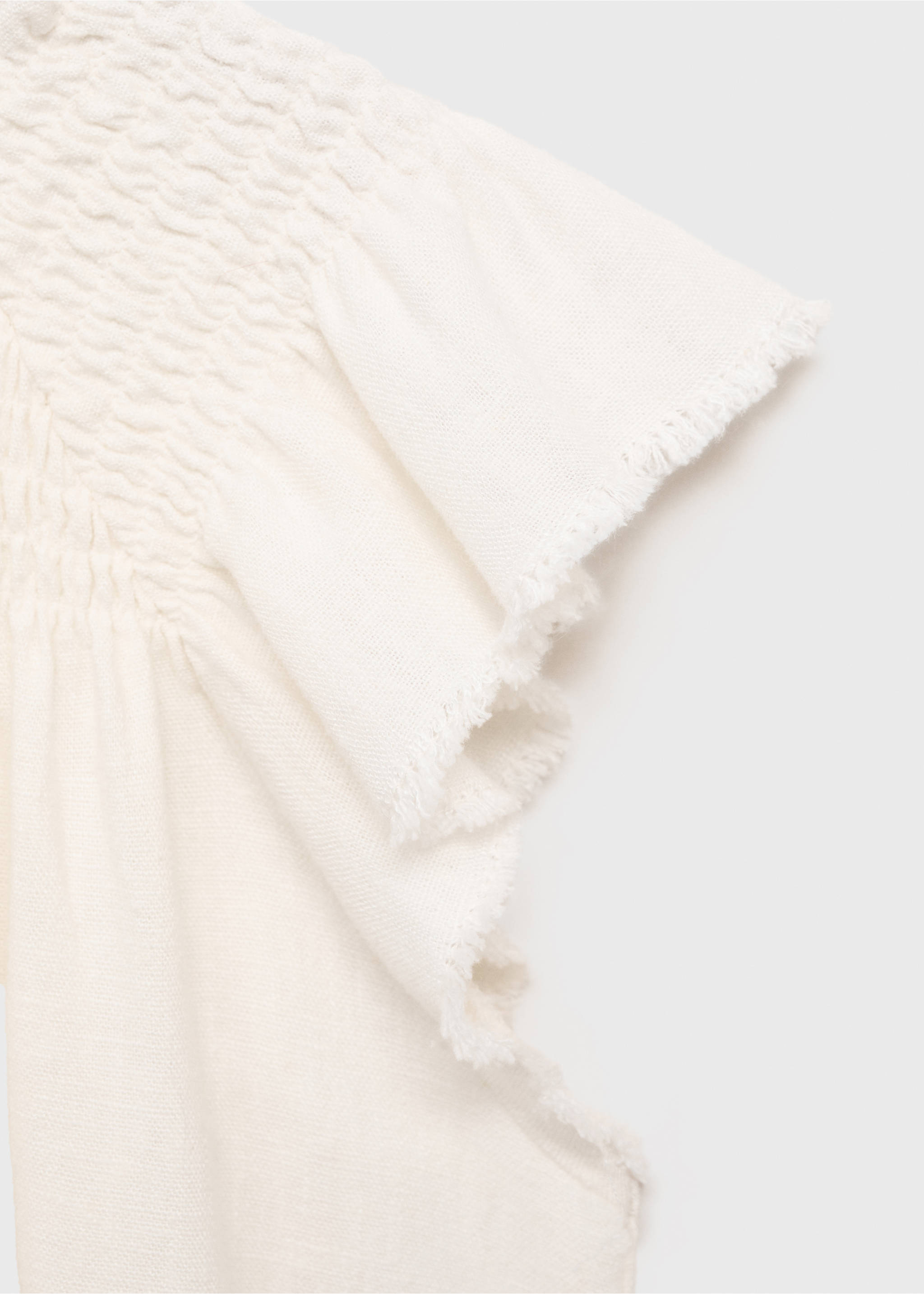 Blouse volantée lin - Détail de l'article 0, Blanc cassé. Ref: 87065964-00.