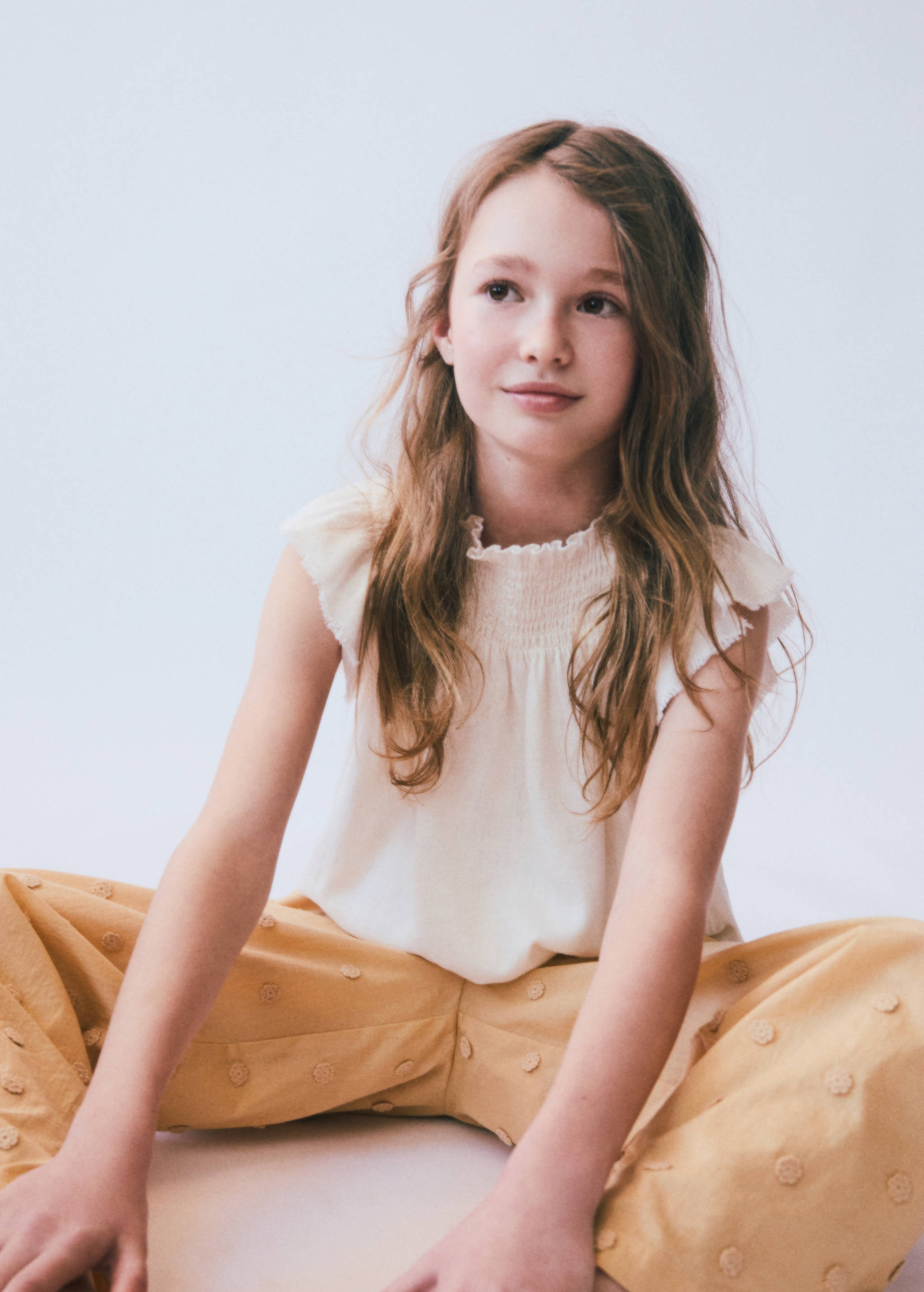 Linen-blend ruffled blouse - Details of the article 5