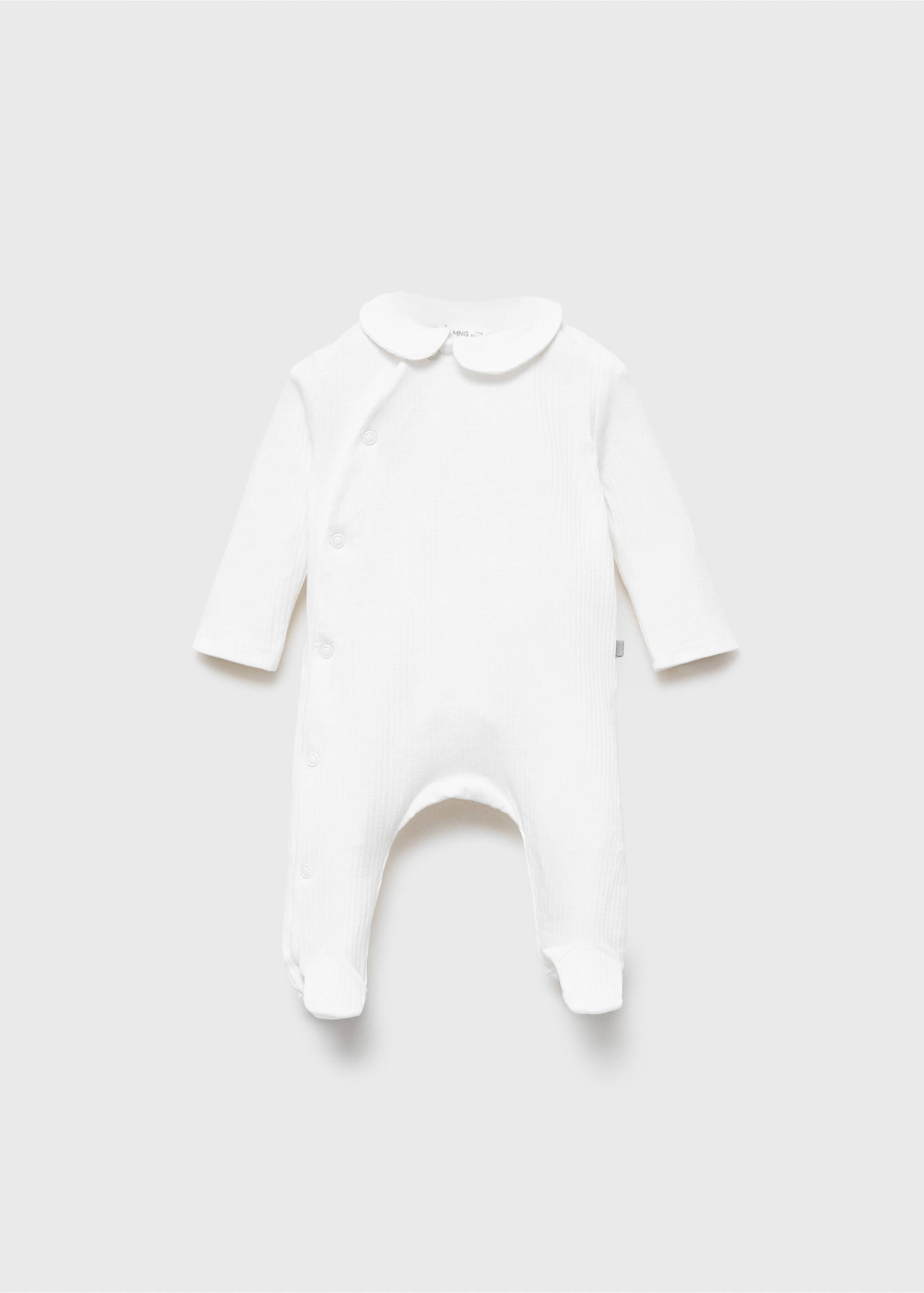 Cotton bodysuit with Peter Pan collar - Article without model, Off White. Ref: 87065971-00.