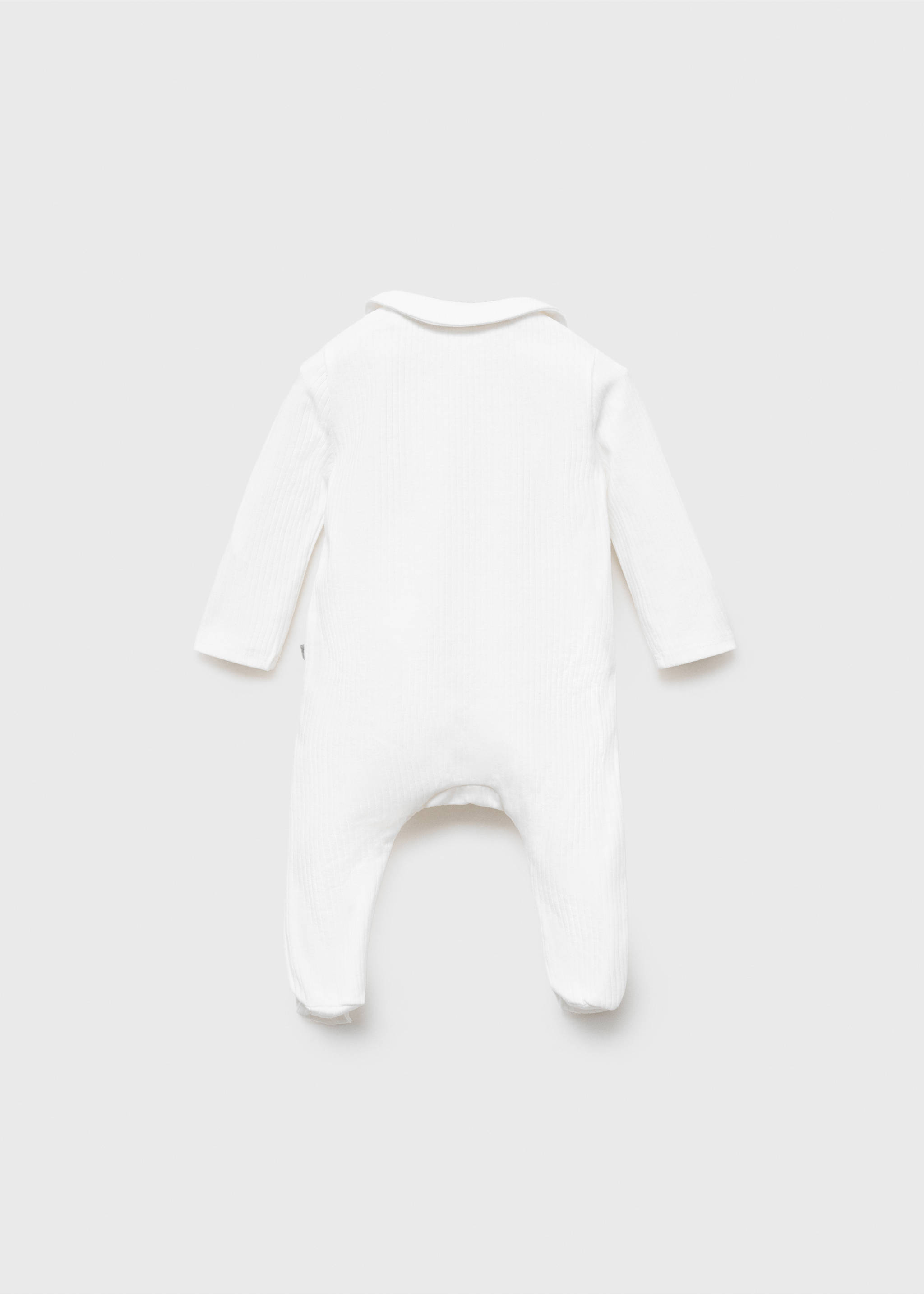 Cotton bodysuit with Peter Pan collar - Reverse of the article, Off White. Ref: 87065971-00.