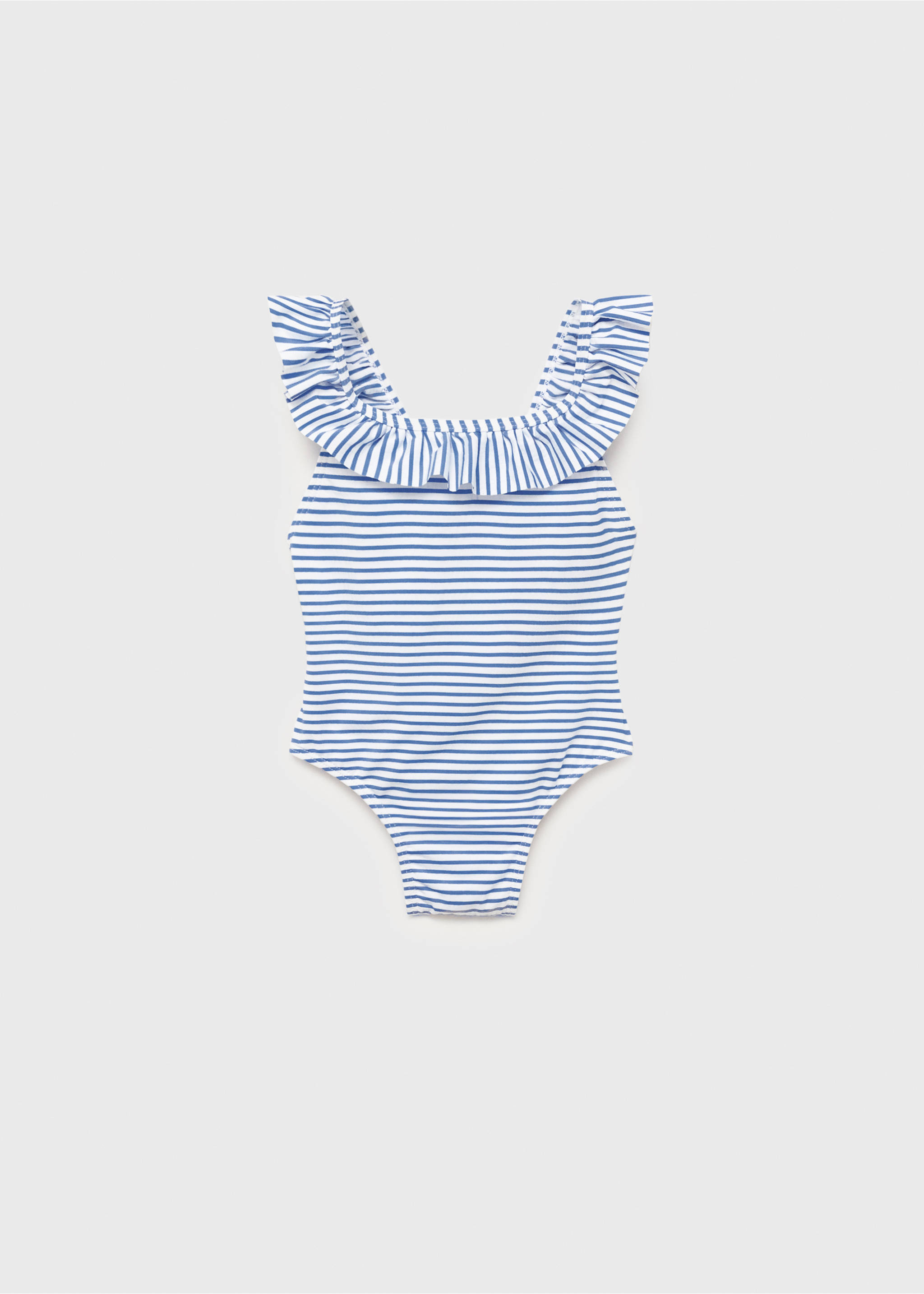 Ruffle striped swimsuit - Article without model, Blue. Ref: 87065974-00.