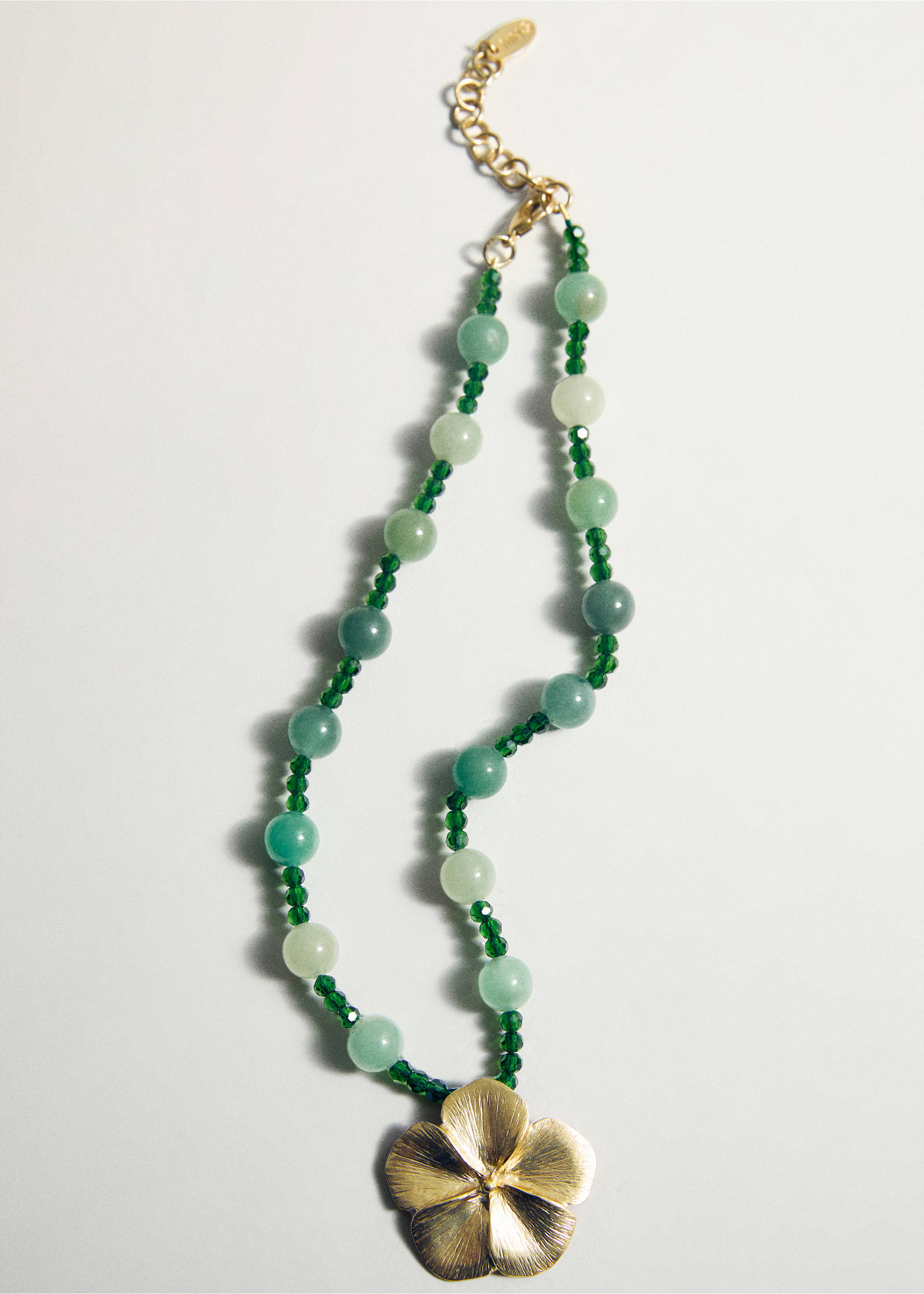 Collar bolas detalle flor piedra - Detalle del artículo 5, Oro. Ref: 87065979-00.