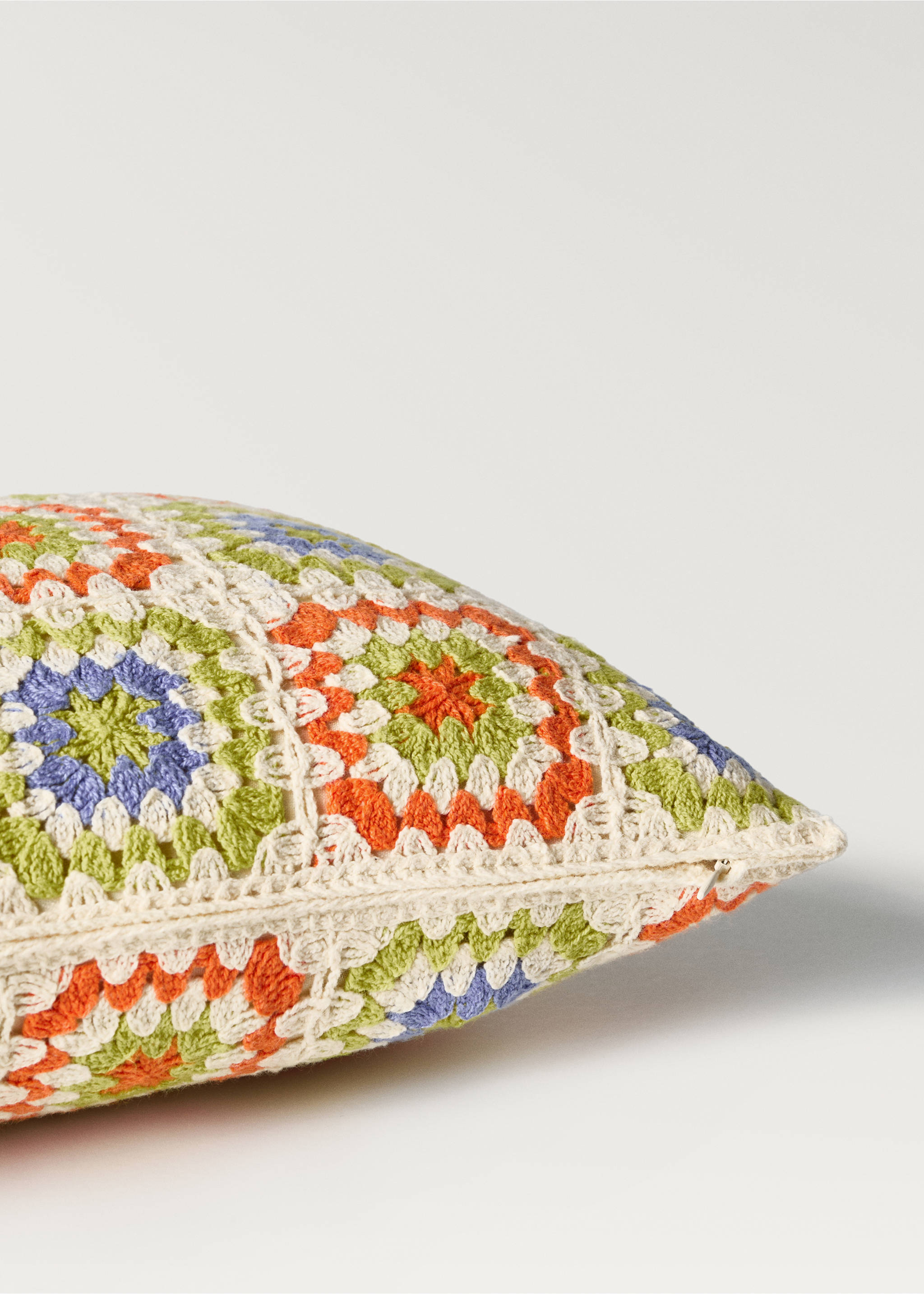 Színes, horgolt gyerek párnahuzat, 30x40 cm - A termék adatai 2, Halványlila. Ref: 87065981-00.