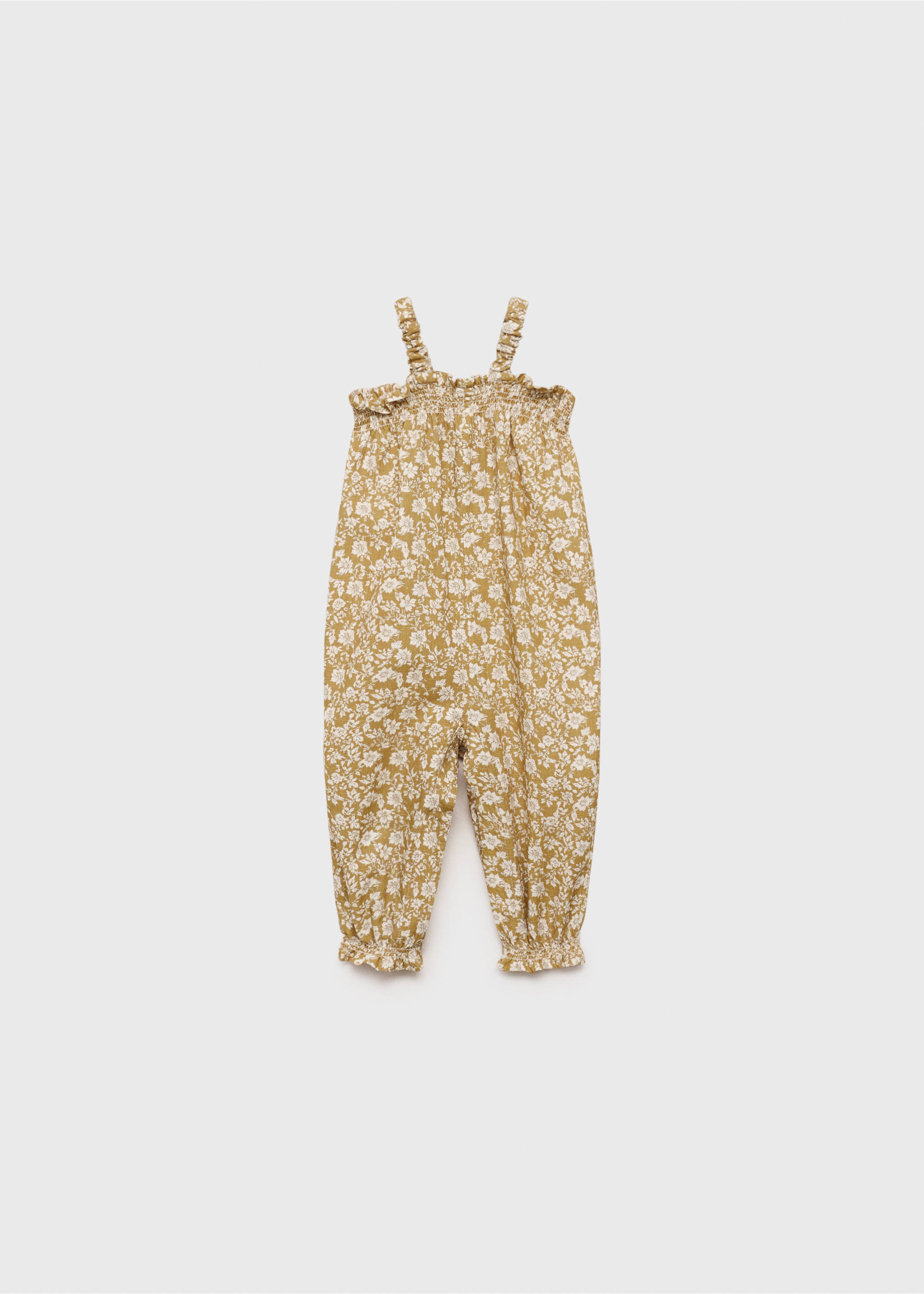 Printed cotton dungarees - Article without model, Mustard. Ref: 87065985-00.