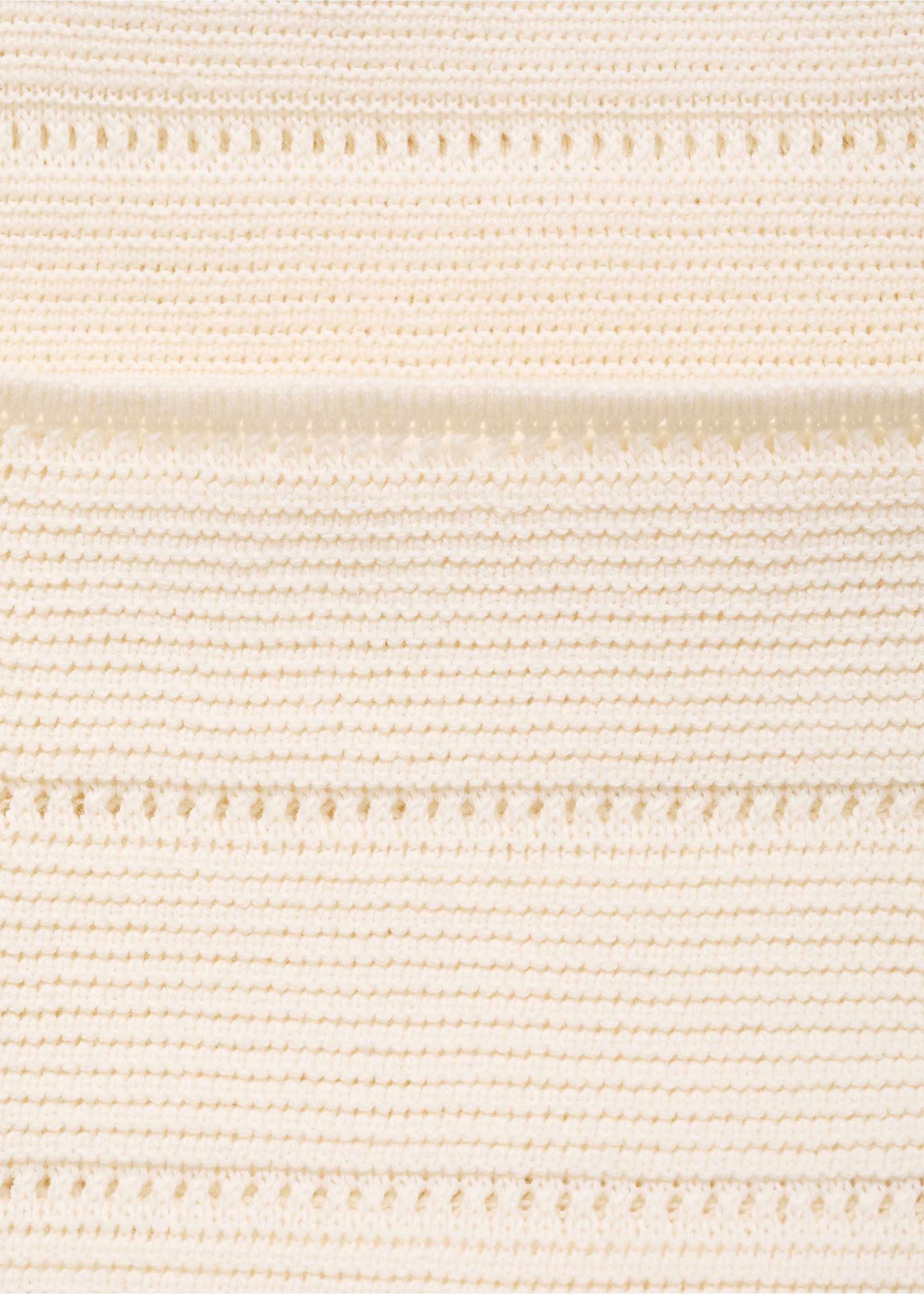 Knitted trousers with crochet detail - Details of the article 0, Off White. Ref: 87065989-00.