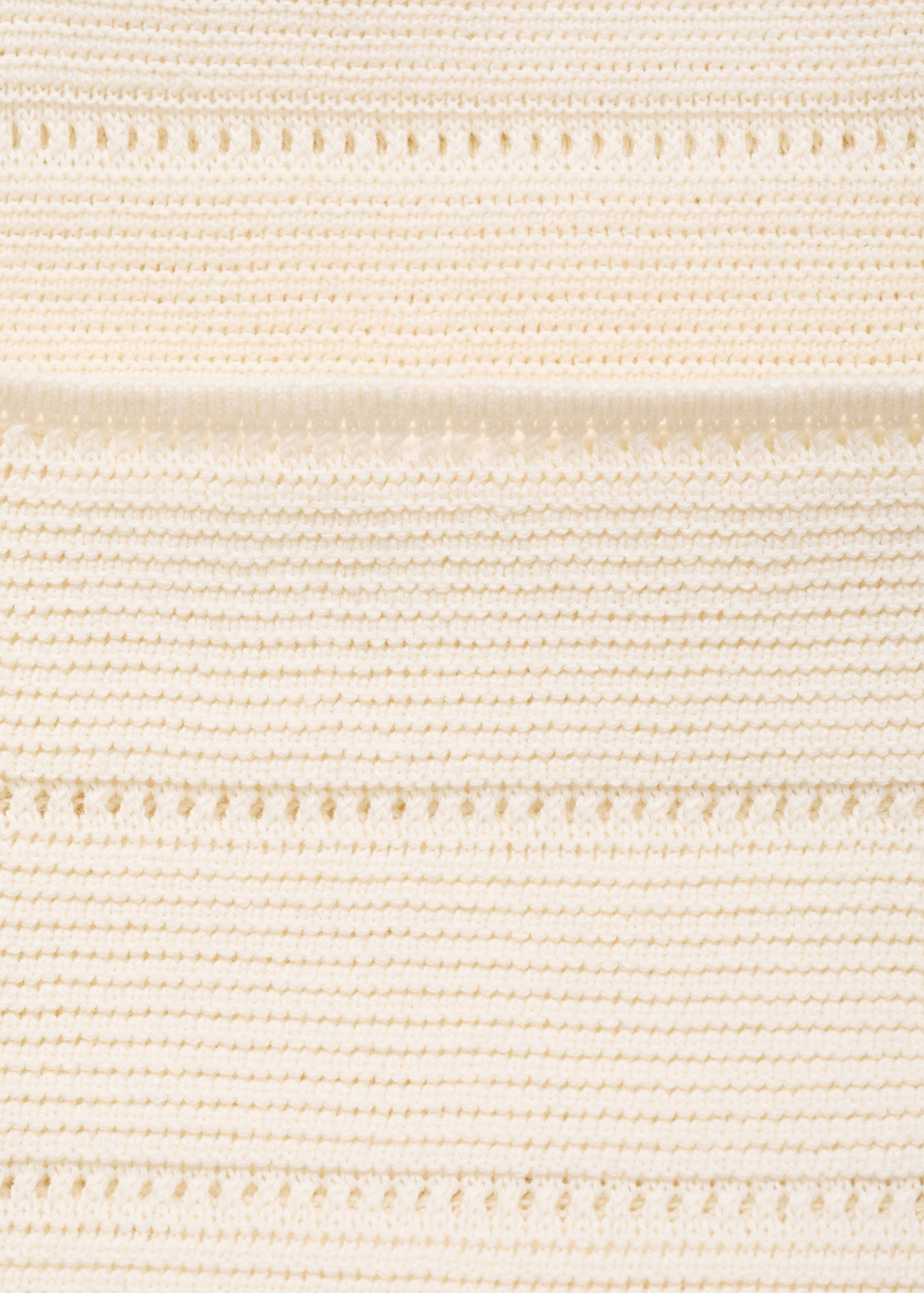 Knitted trousers with crochet detail - Details of the article 0